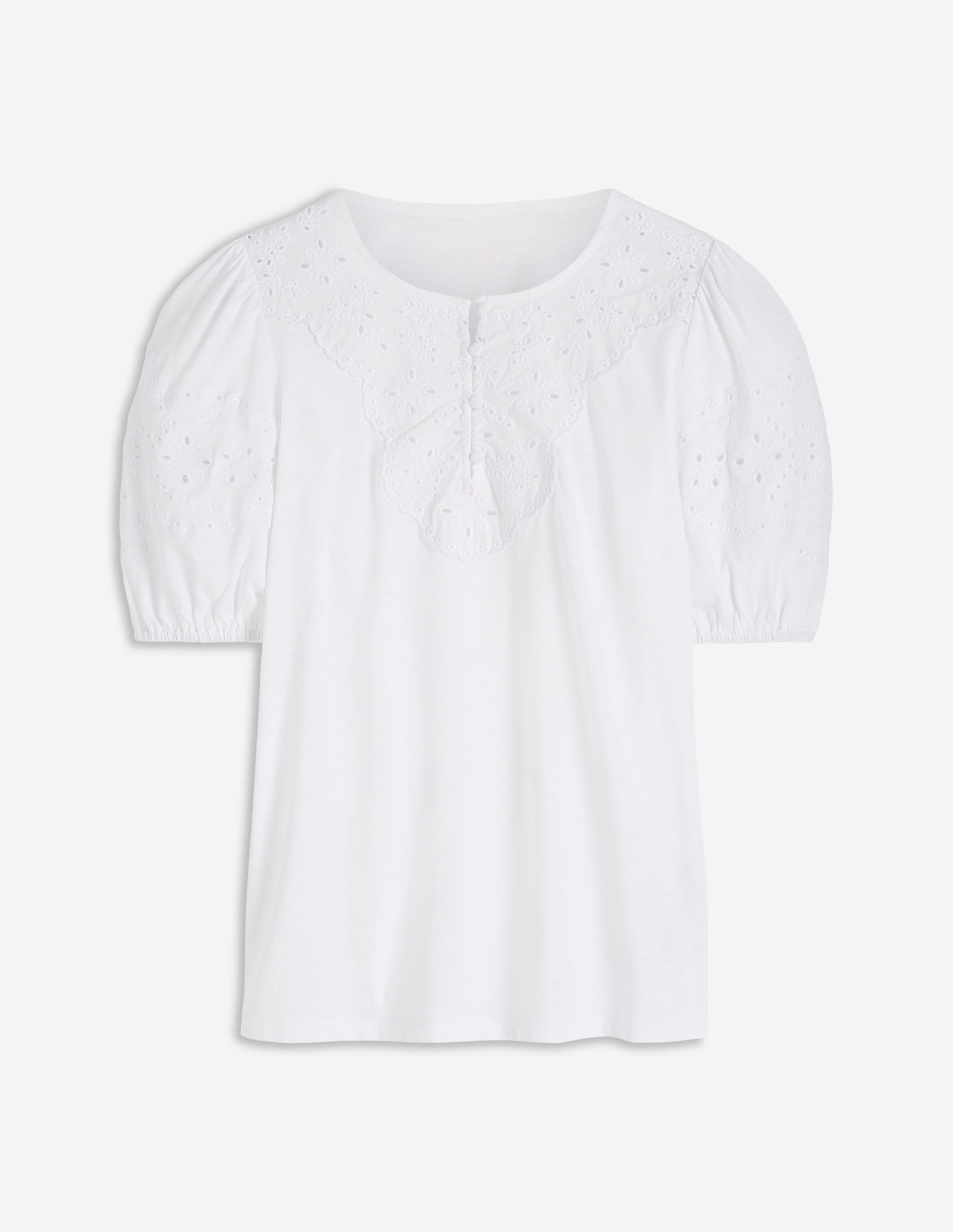 Ada Broderie Mix Top-White - Image 5
