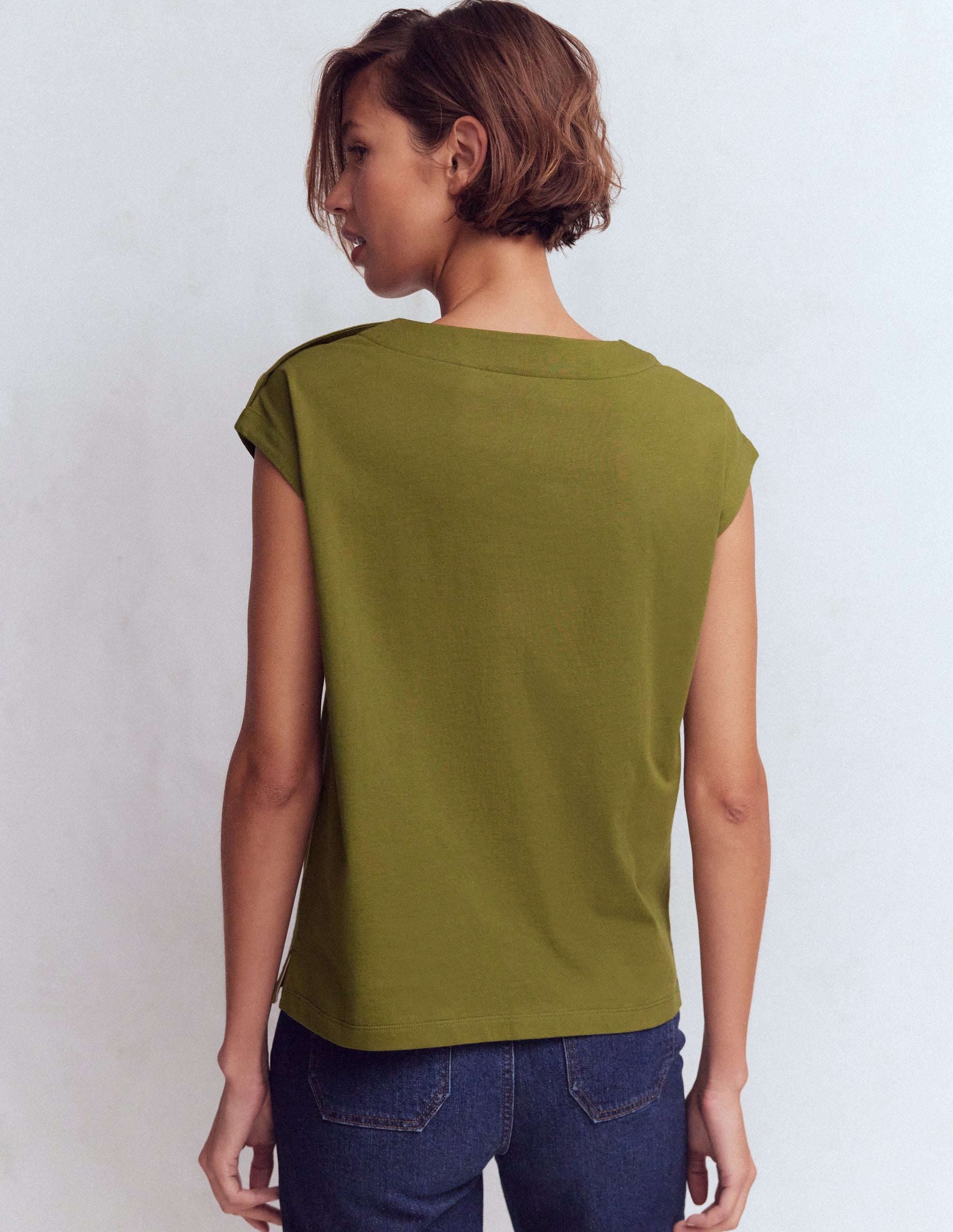Button Detail T-Shirt-Mayfly - Image 3