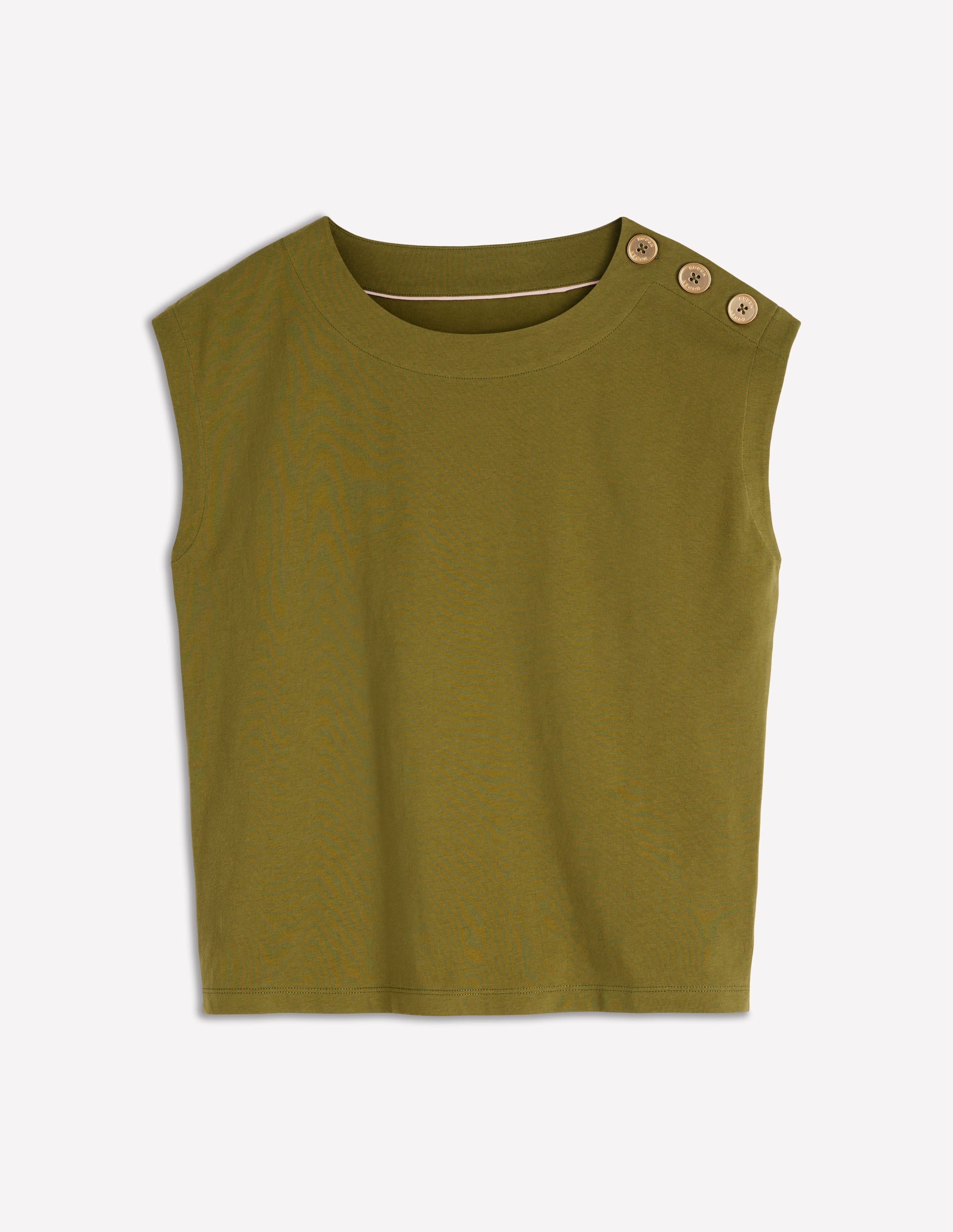 Button Detail T-Shirt-Mayfly - Image 5