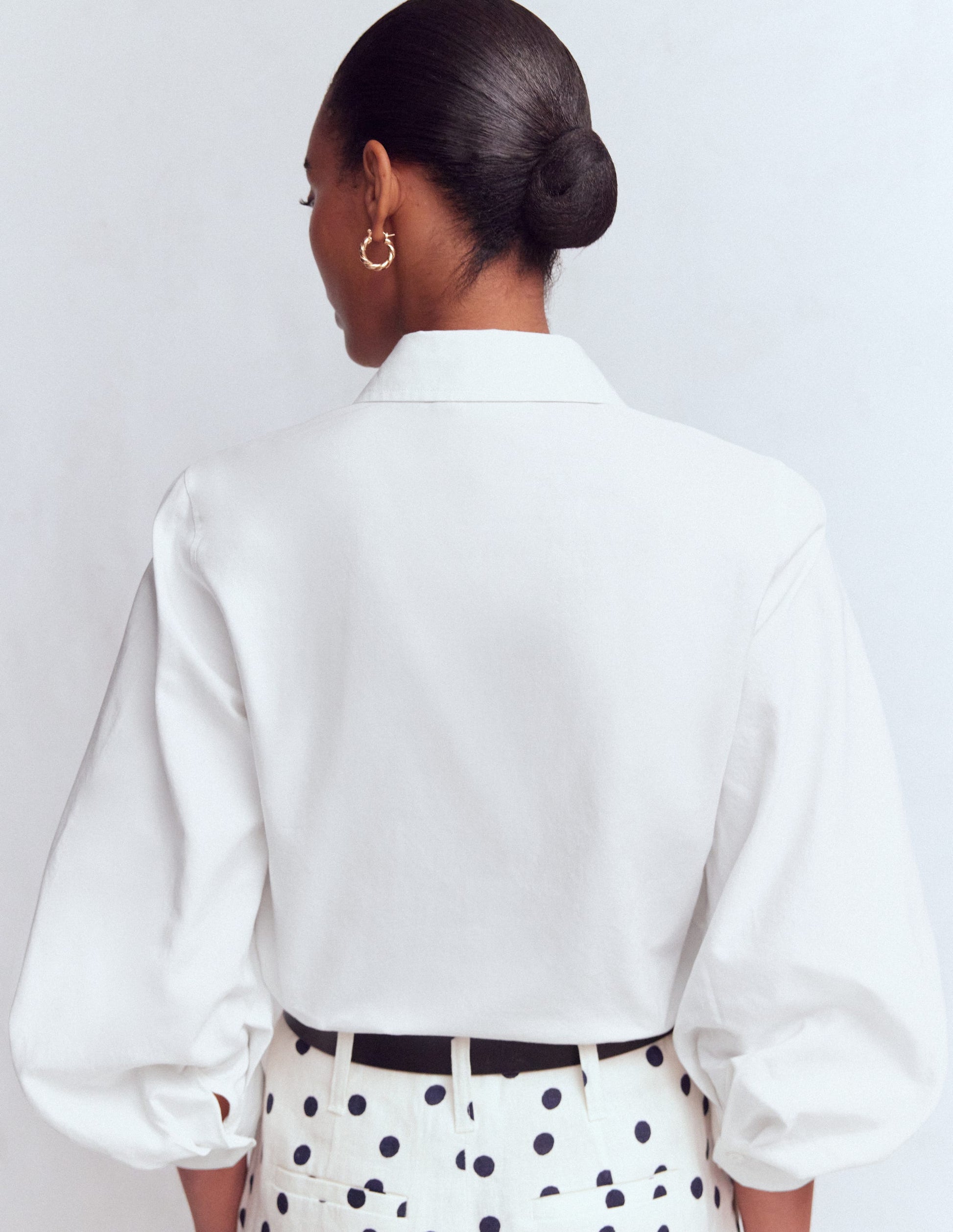 Puff Sleeve Oxford Shirt-White | Boden USA