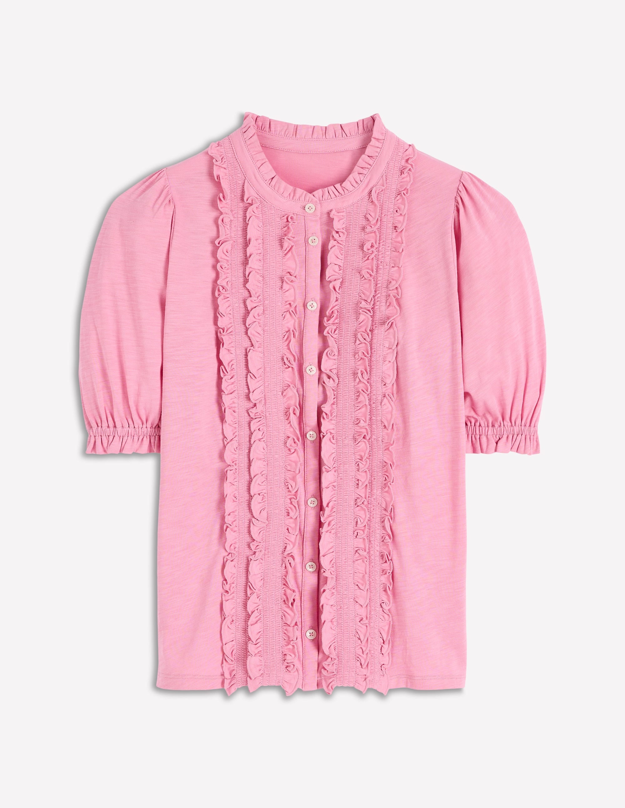 Eda Ruffle Front Shirt-Formica Pink - Image 6