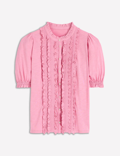 Eda Ruffle Front Shirt-Orchid Smoke-6