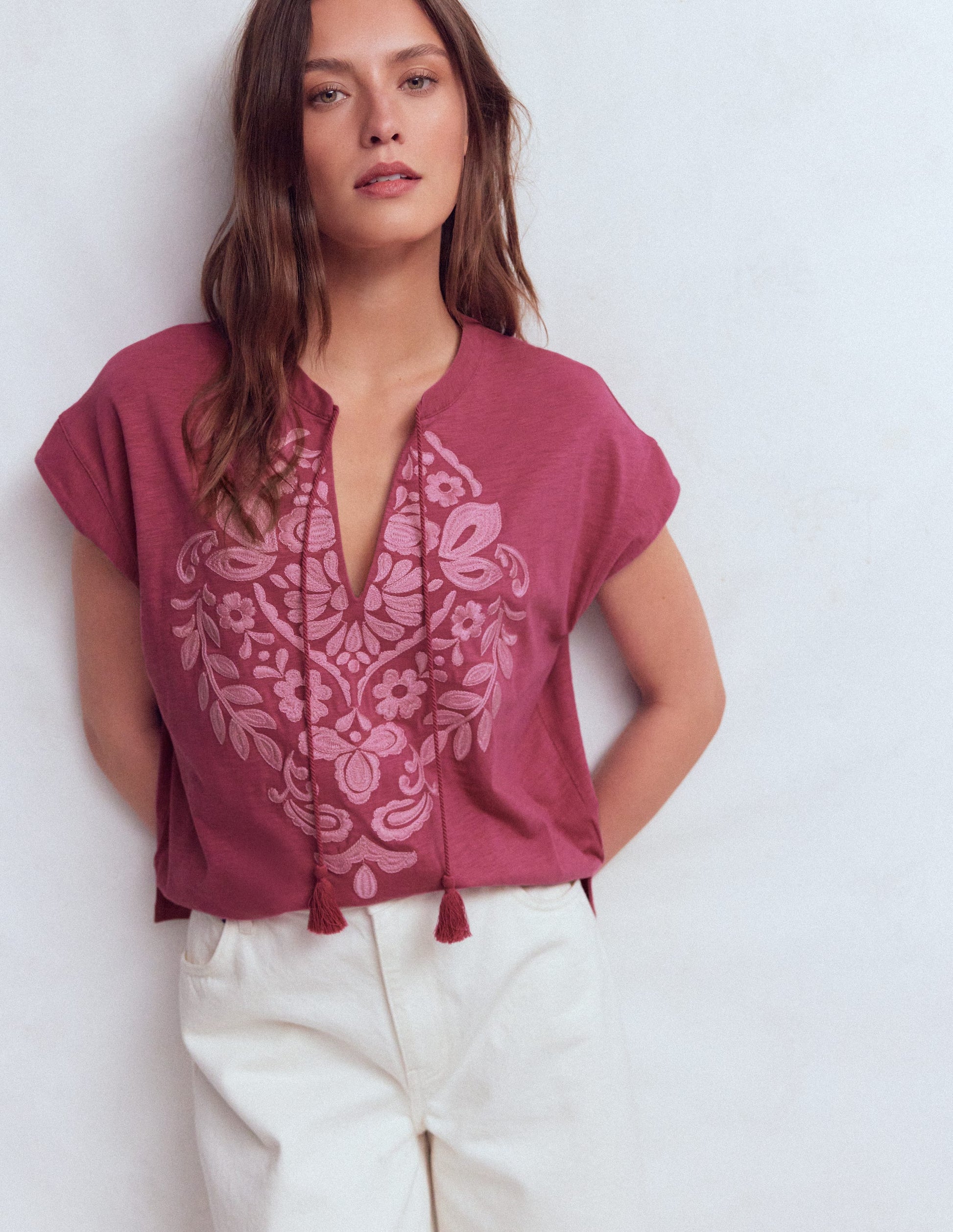 Nina Embroidered Notch T-shirt-Malaga, Orchid Smoke Emb-3