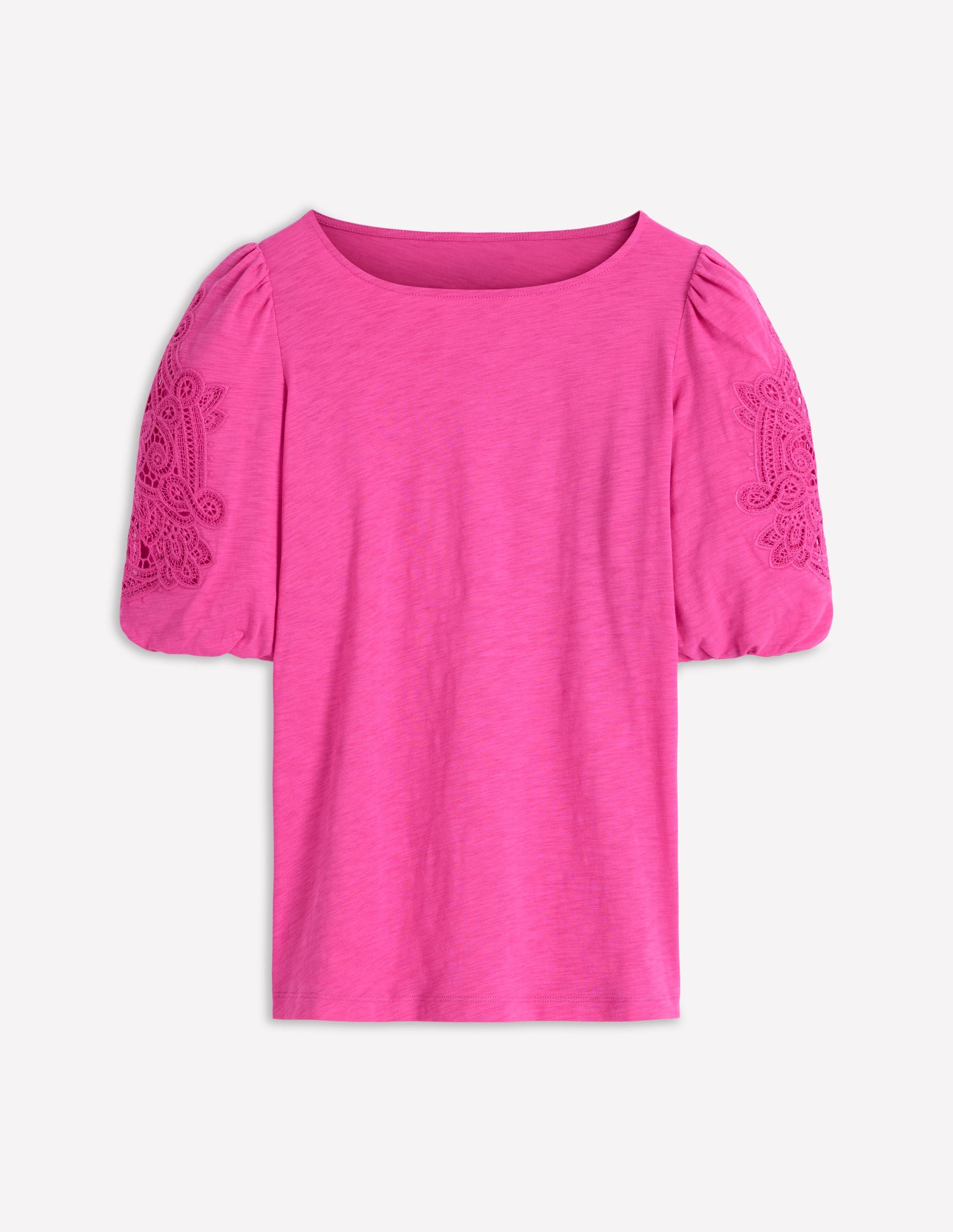 Tape Lace T-shirt-Phlox Pink-5