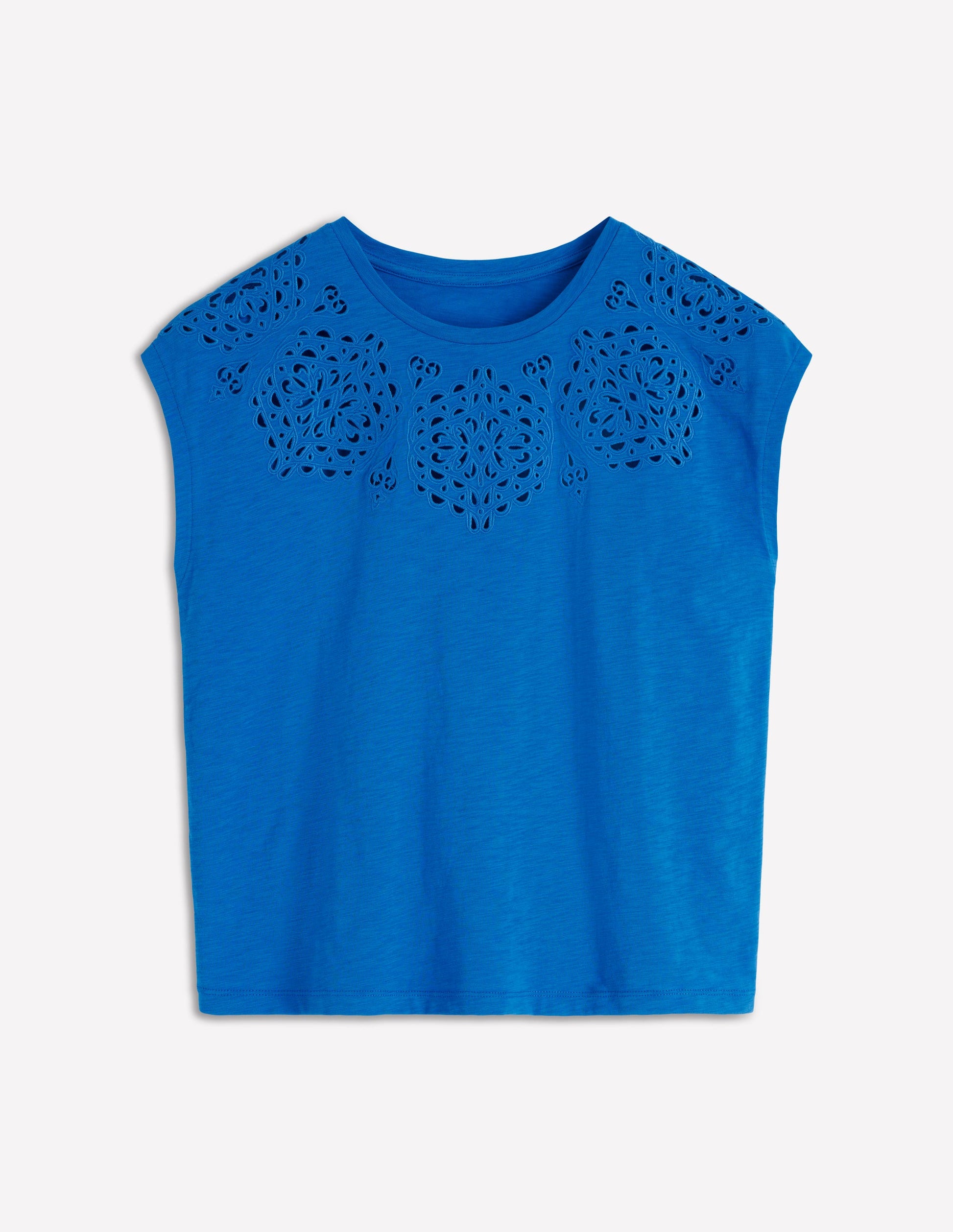 Willow Broderie T-shirt-Directoire Blue-5