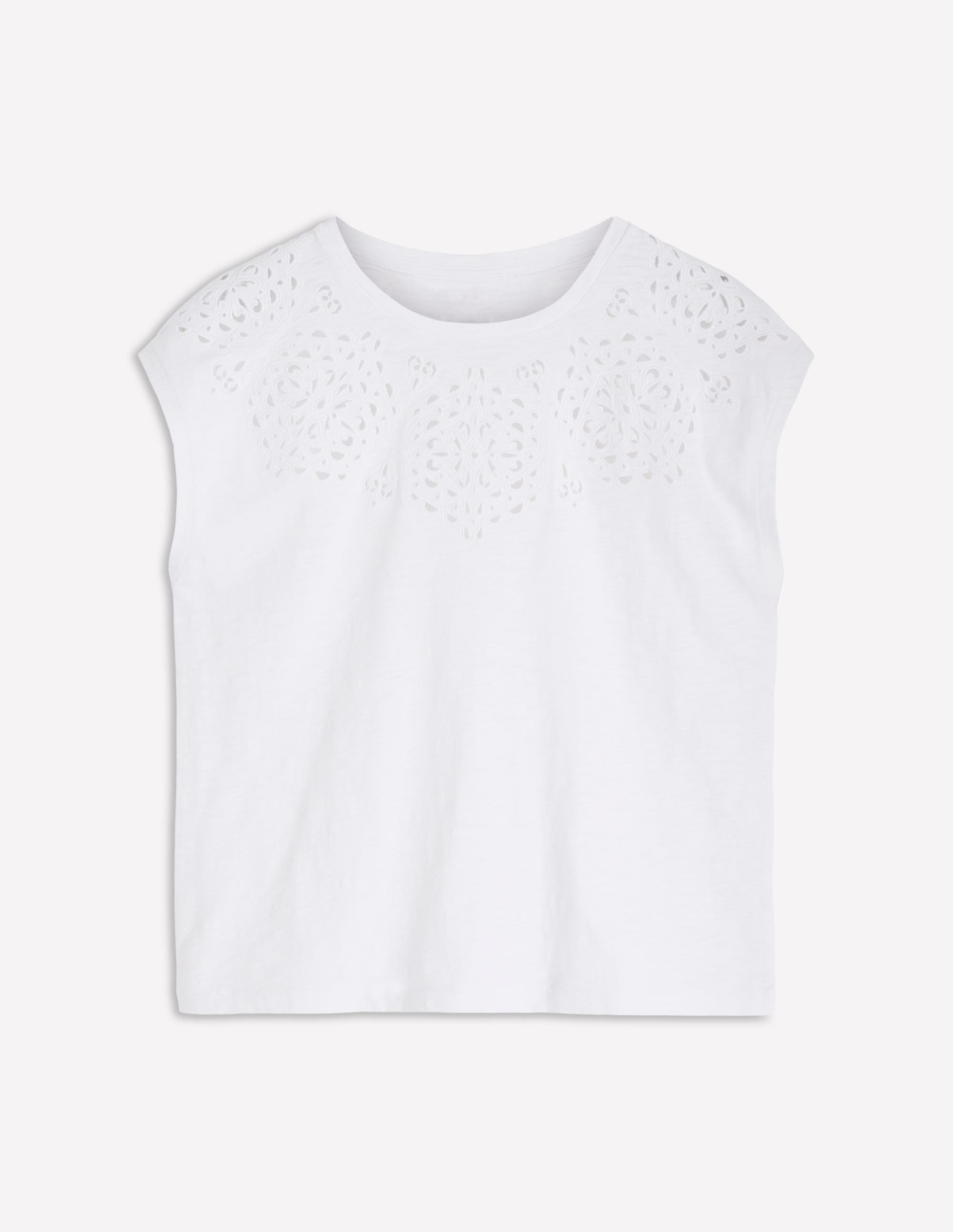 Willow Broderie T-shirt-Brilliant White - Image 5