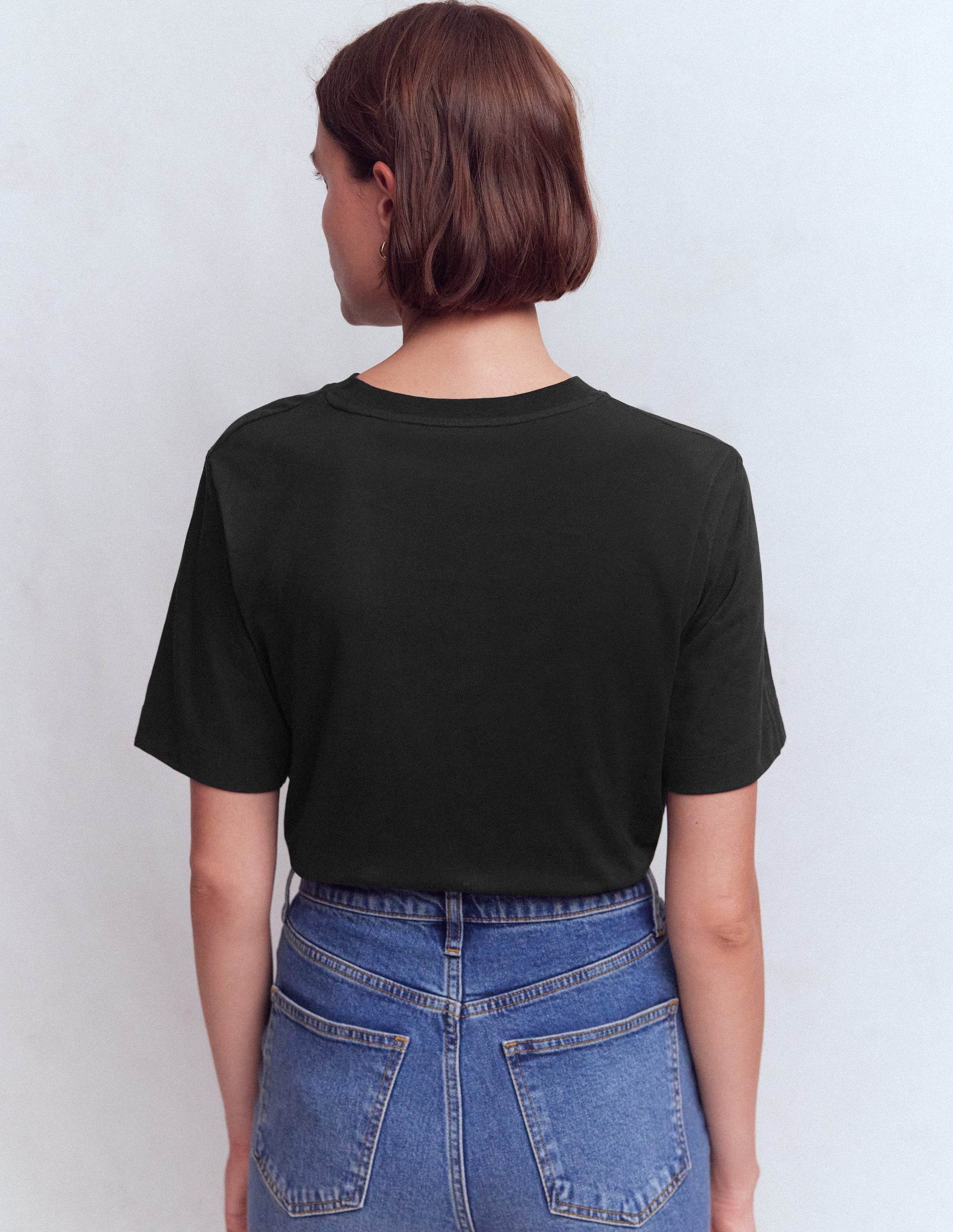 Relaxed Cotton T-shirt-Black - Image 3