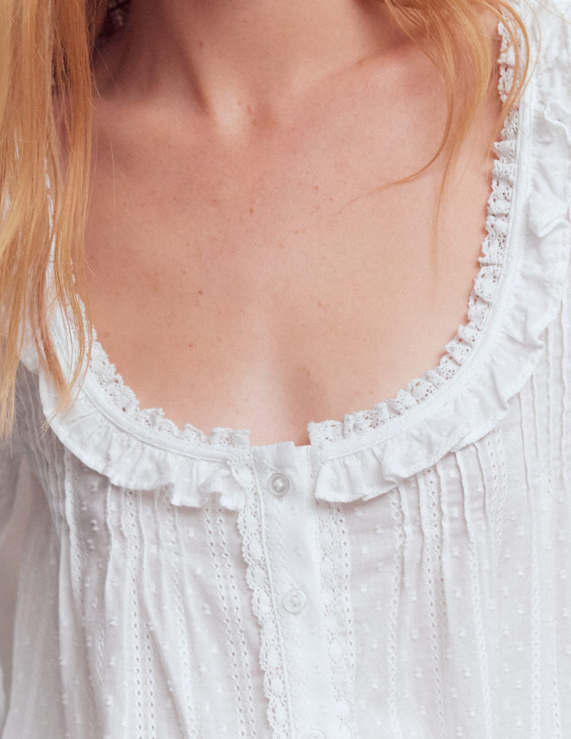 Scoop Neck Ruffle Top-White-4