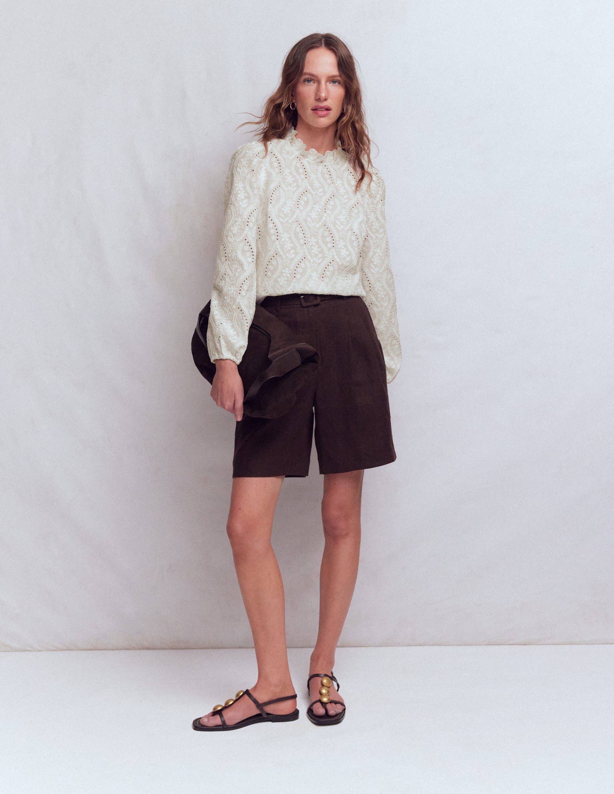 Puff Sleeve Interest Top - Ivory | Boden USA