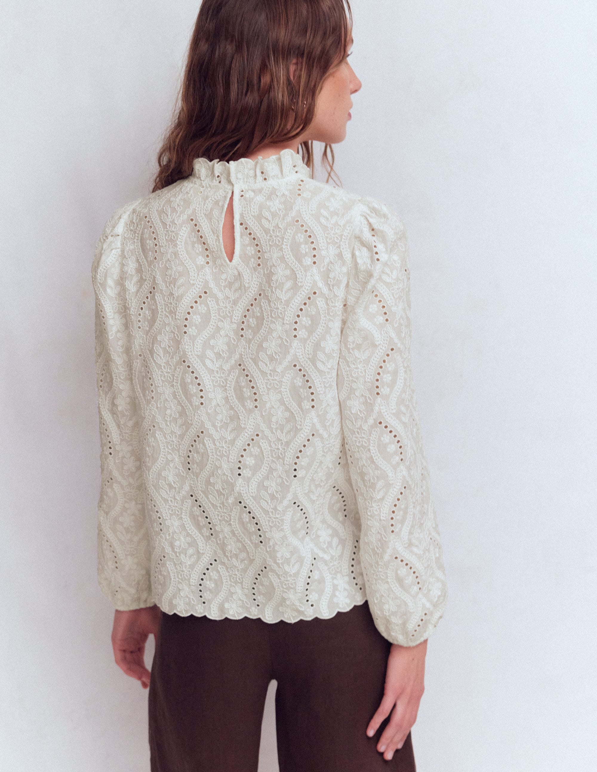 Puff Sleeve Interest Top - Ivory | Boden USA