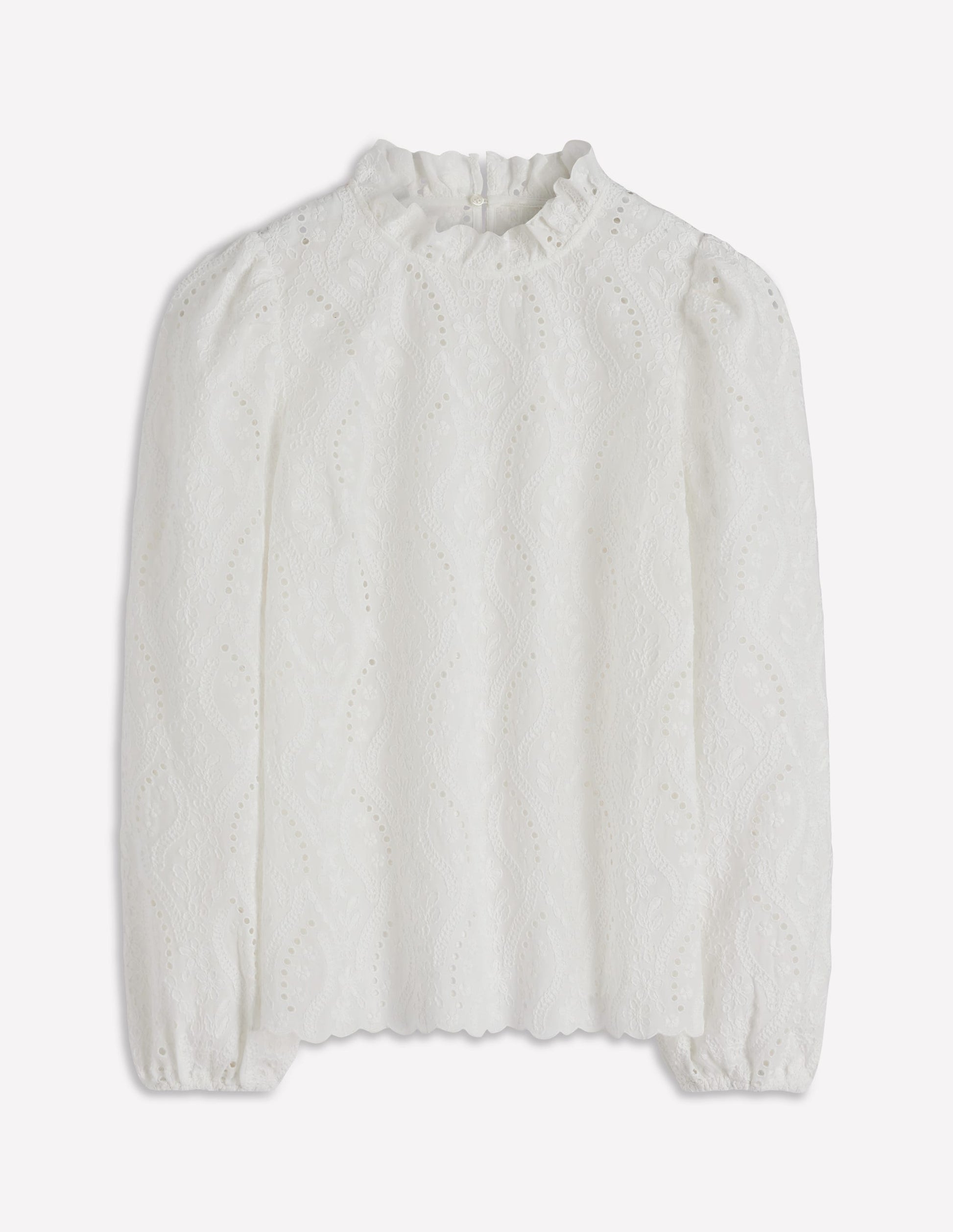 Puff Sleeve Interest Top-Ivory-6