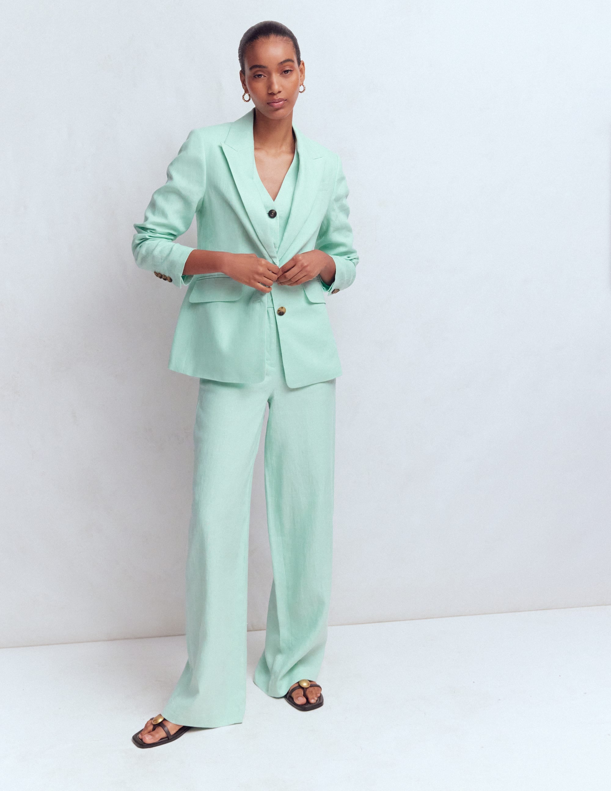 Stamford Linen Blazer-Spearmint - Image 4