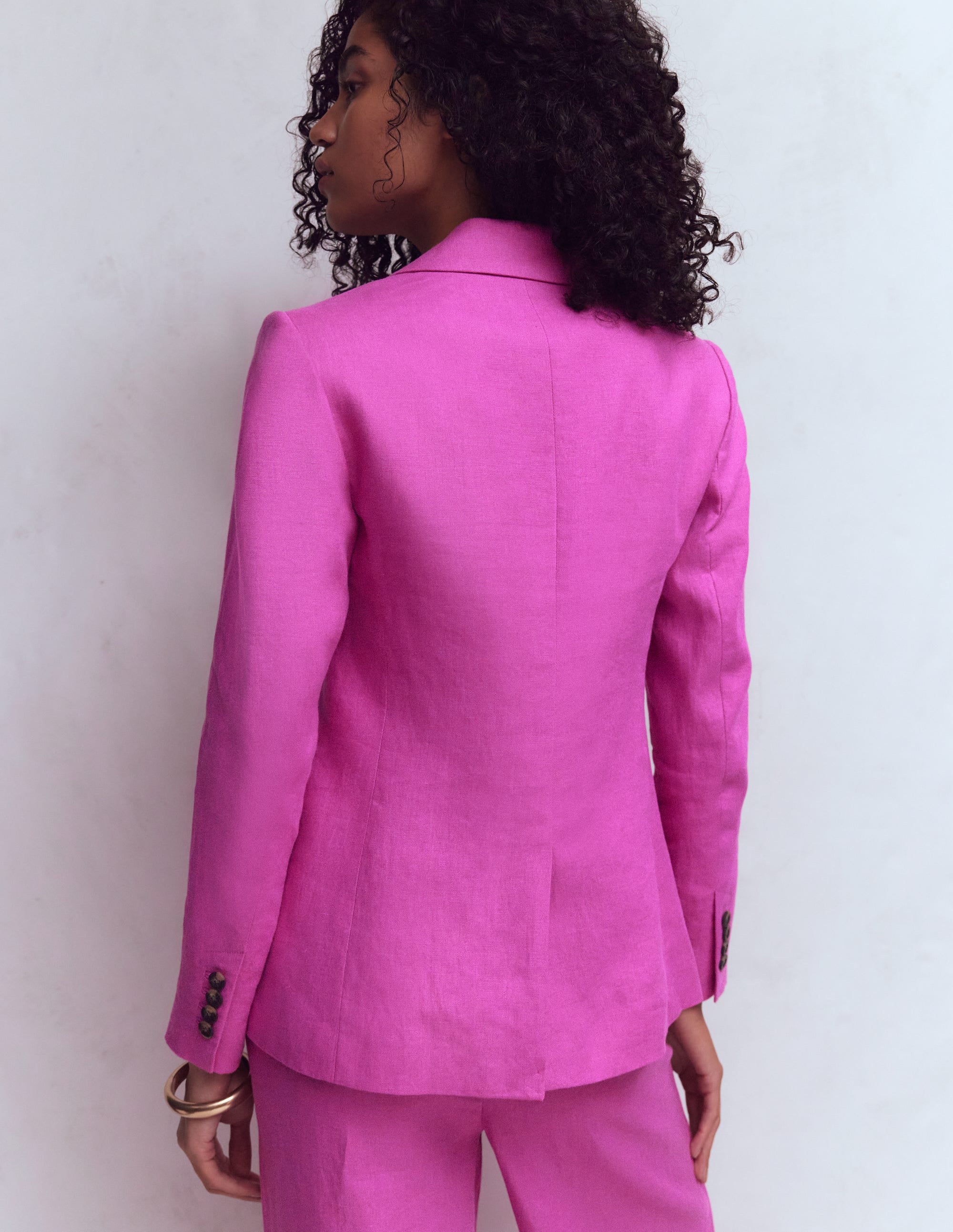 Stamford Linen Blazer-Passion Flower | Boden USA