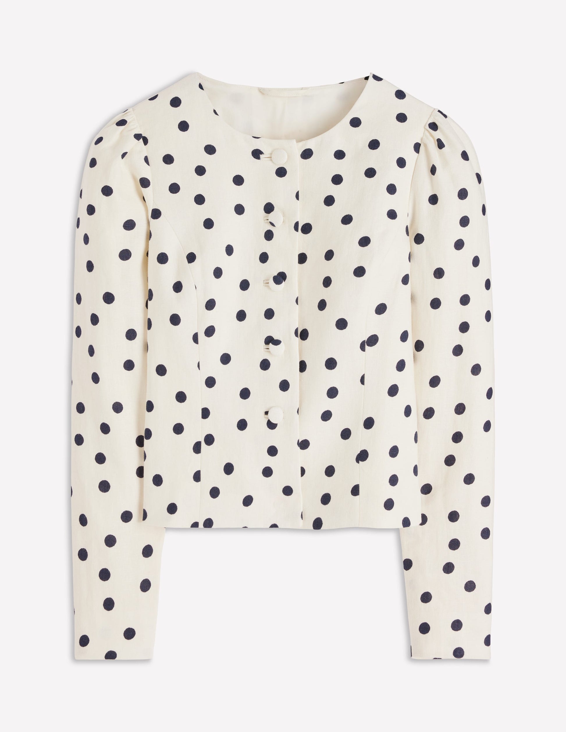 Salisbury Puff Sleeve Jacket-Painted Dot Spaced-6