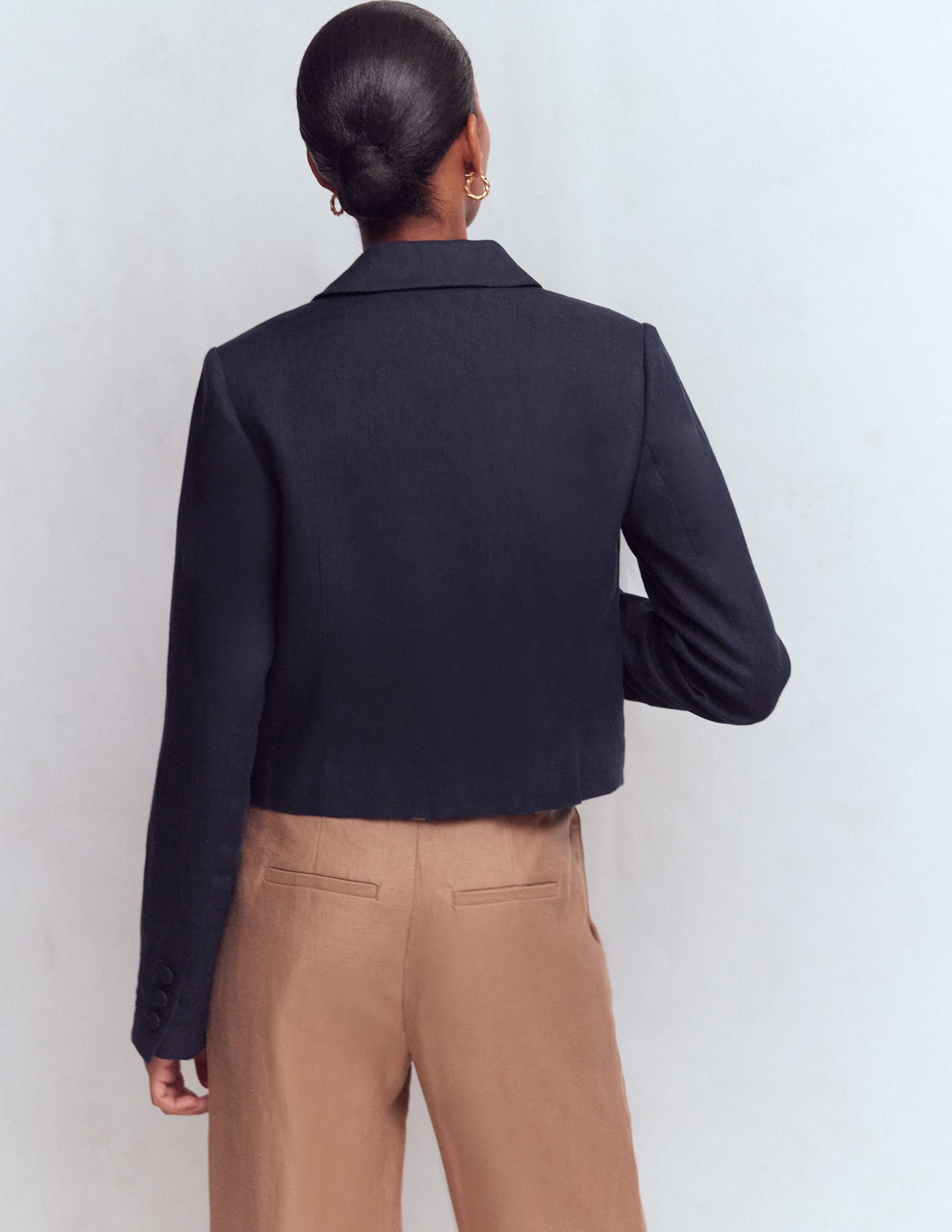 Dartmouth Linen Blazer-Navy - Image 3