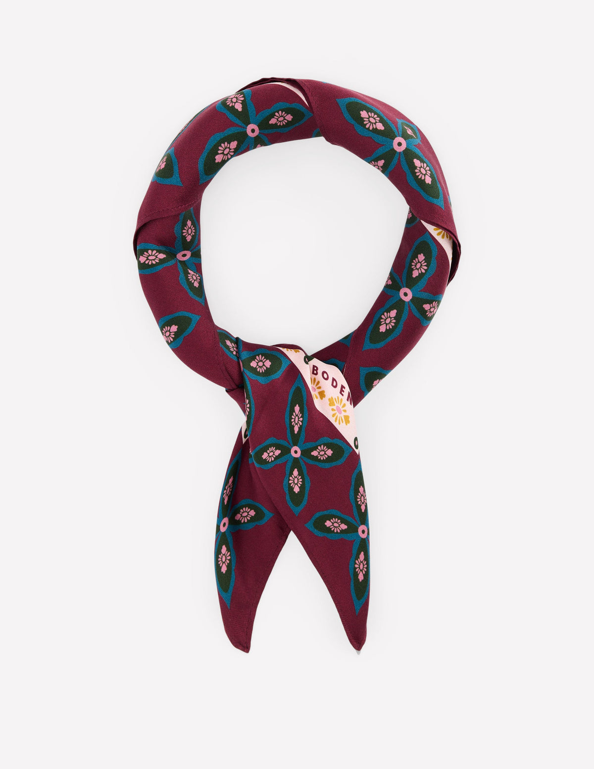 Elisabeth Silk Square Scarf-Multi, Geo Flora-1