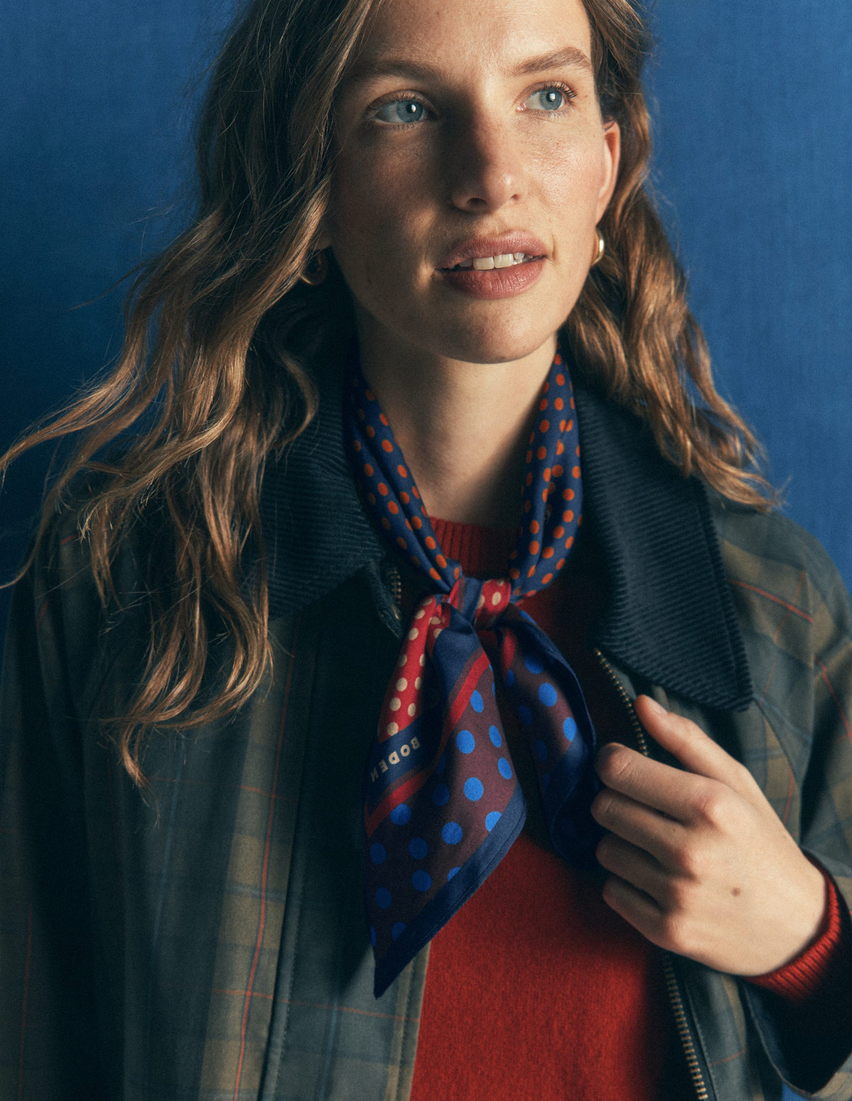Elisabeth Silk Square Scarf-Winter Spots-2