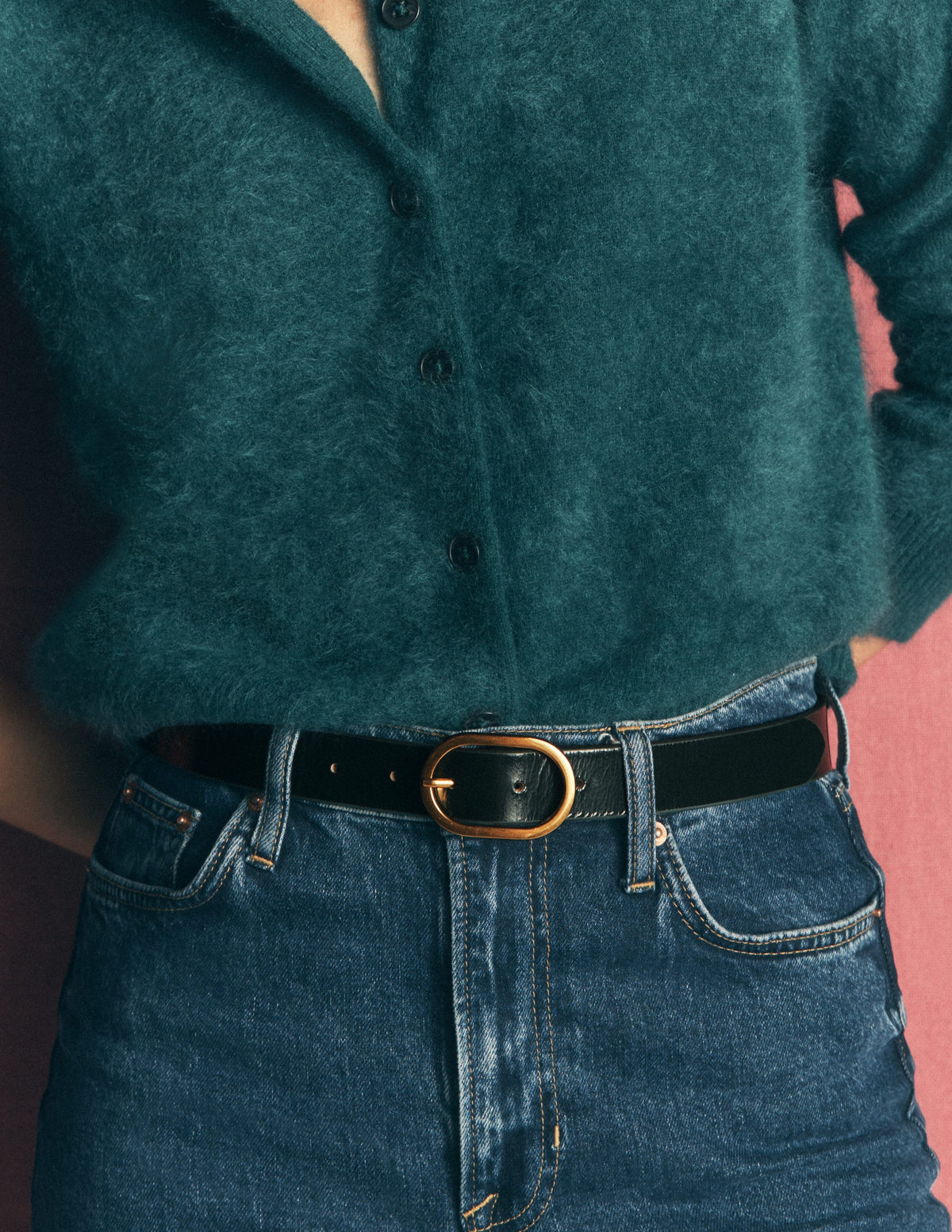 Classic Leather Belt-Green - Image 2