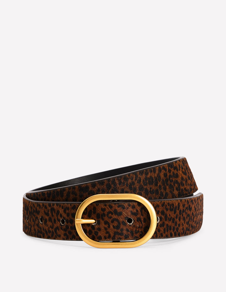 Classic Leather Belt-Mini Leopard