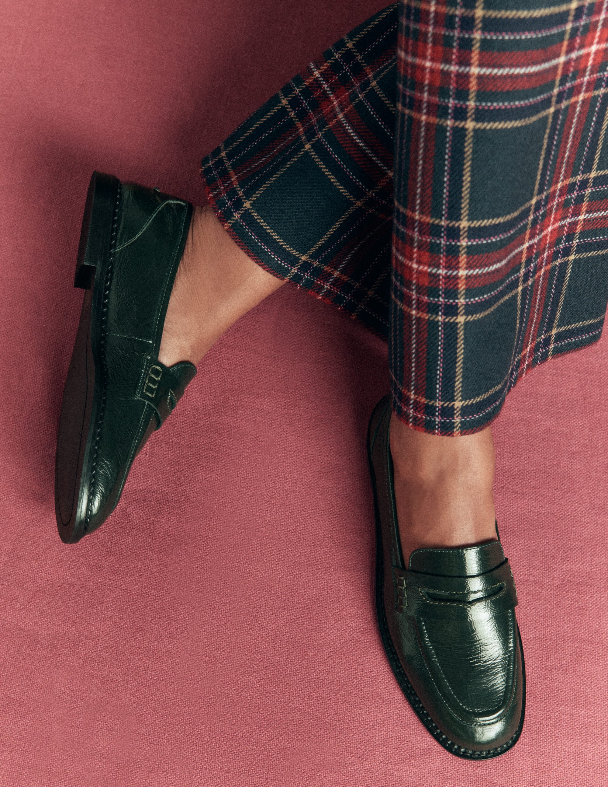 Nya Penny Loafers-Green - Image 2