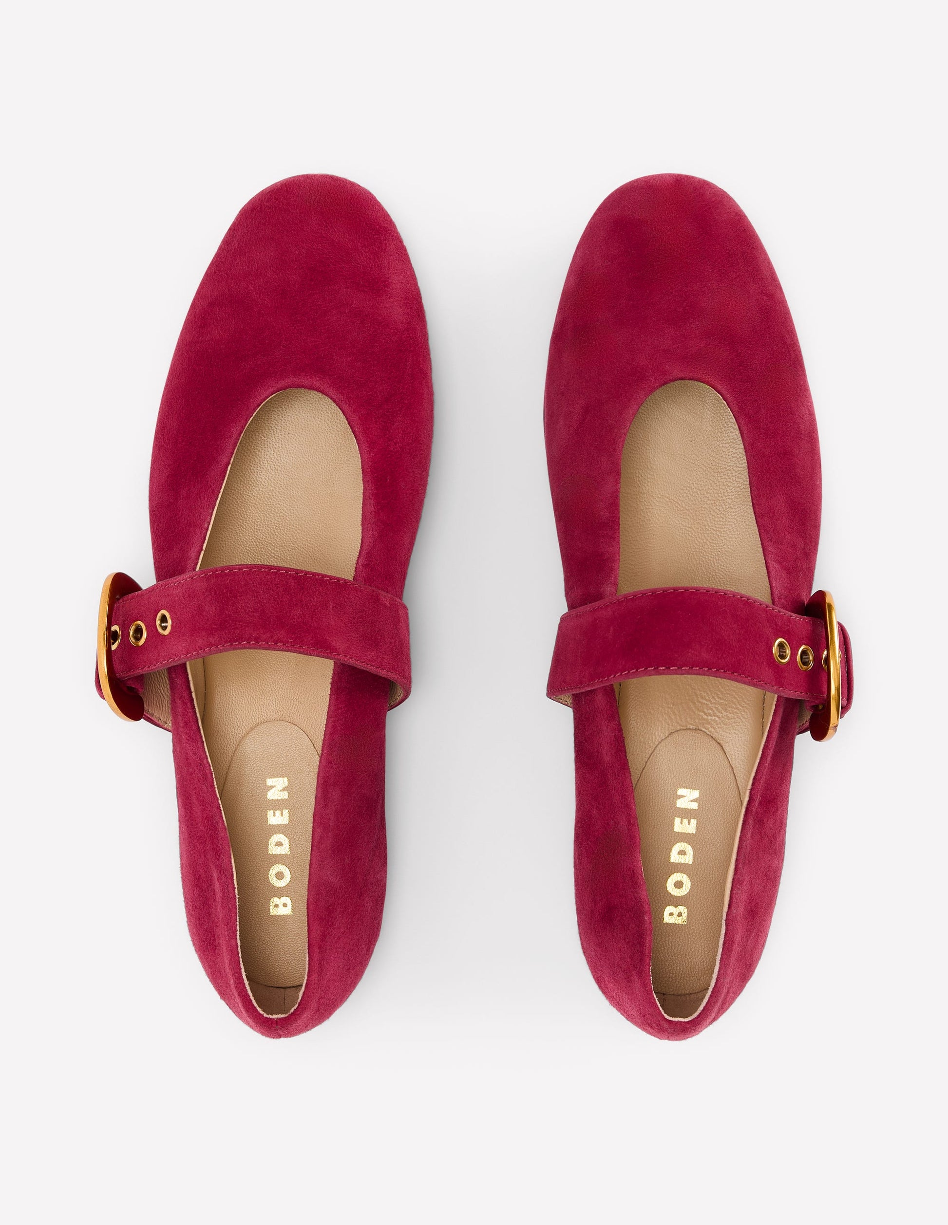 Kylie Flat Buckle Mary Janes-Wine-6