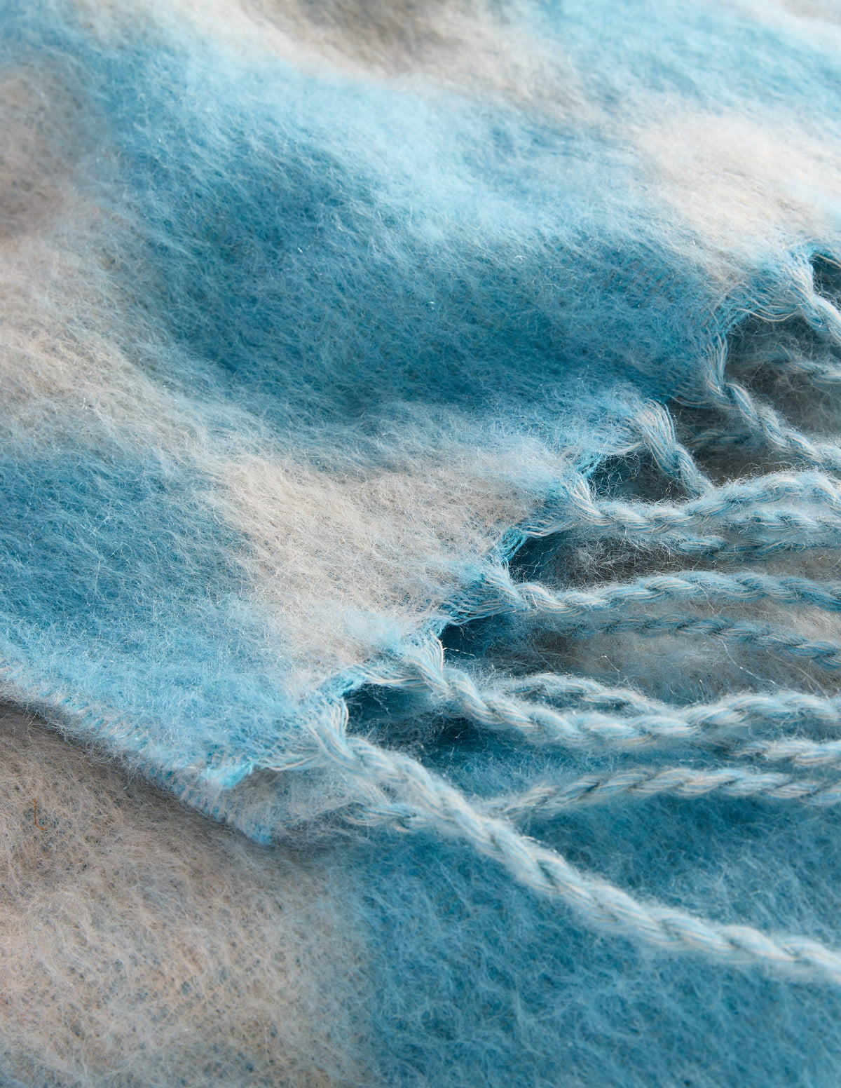 Mohair Woven Scarf-Duck Egg Blue Argyle-3
