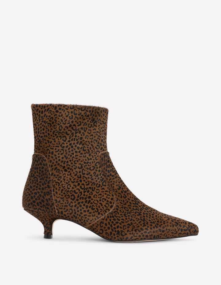 Isobel Kitten Heel Ankle Boots-Mini Leopard