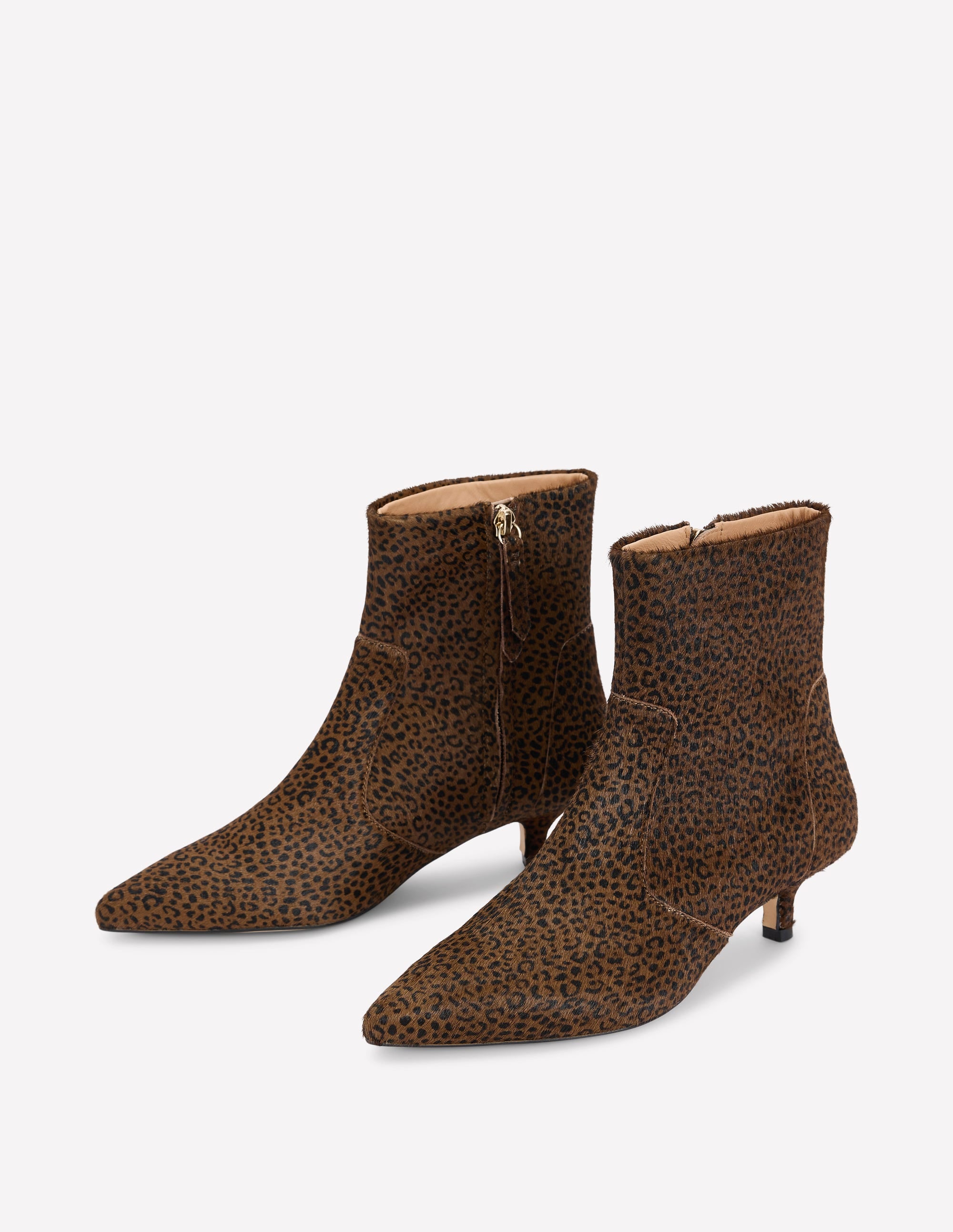 Isobel Kitten Heel Ankle Boots-Mini Leopard - Image 3