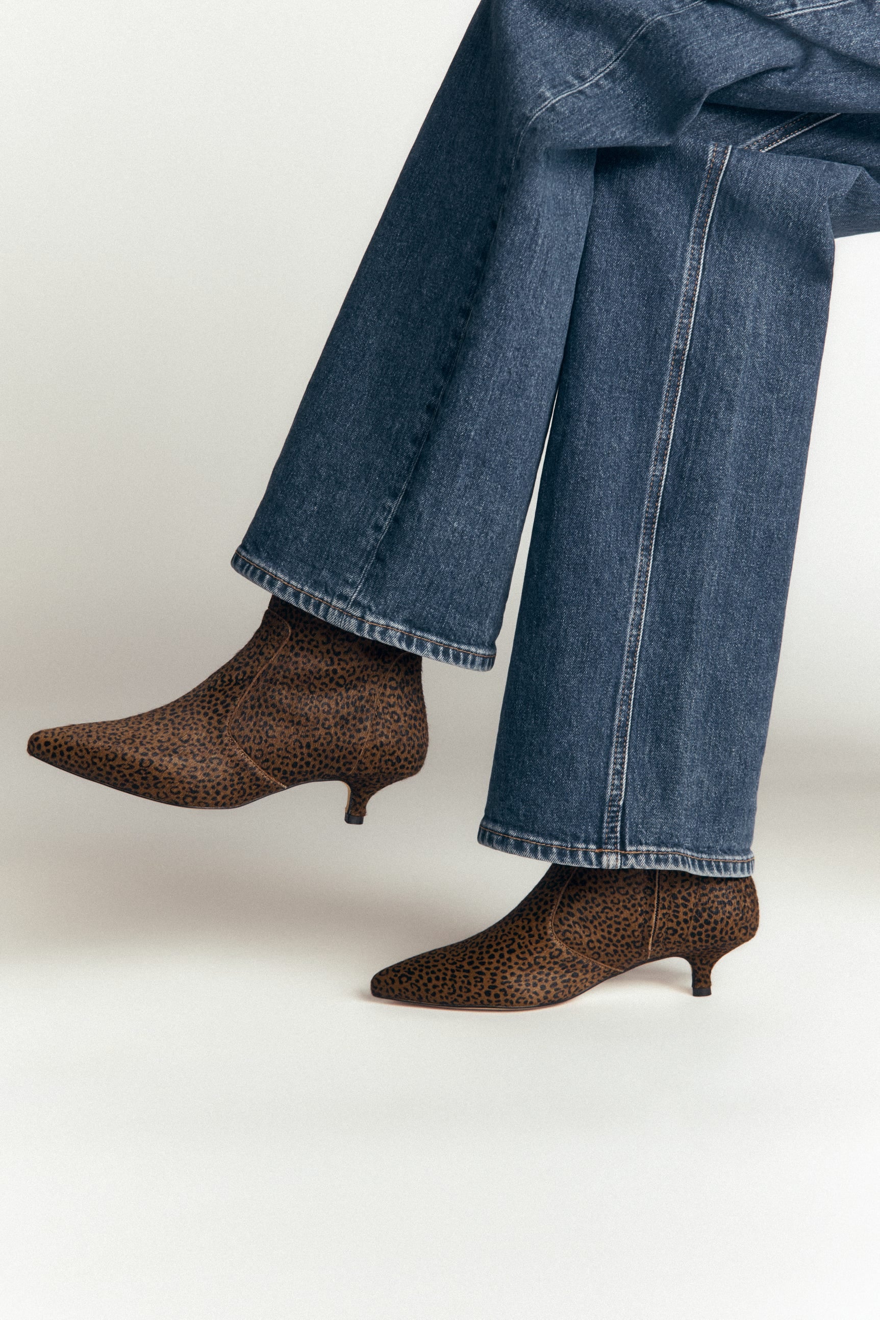Isobel Kitten Heel Ankle Boots-Mini Leopard - Image 2