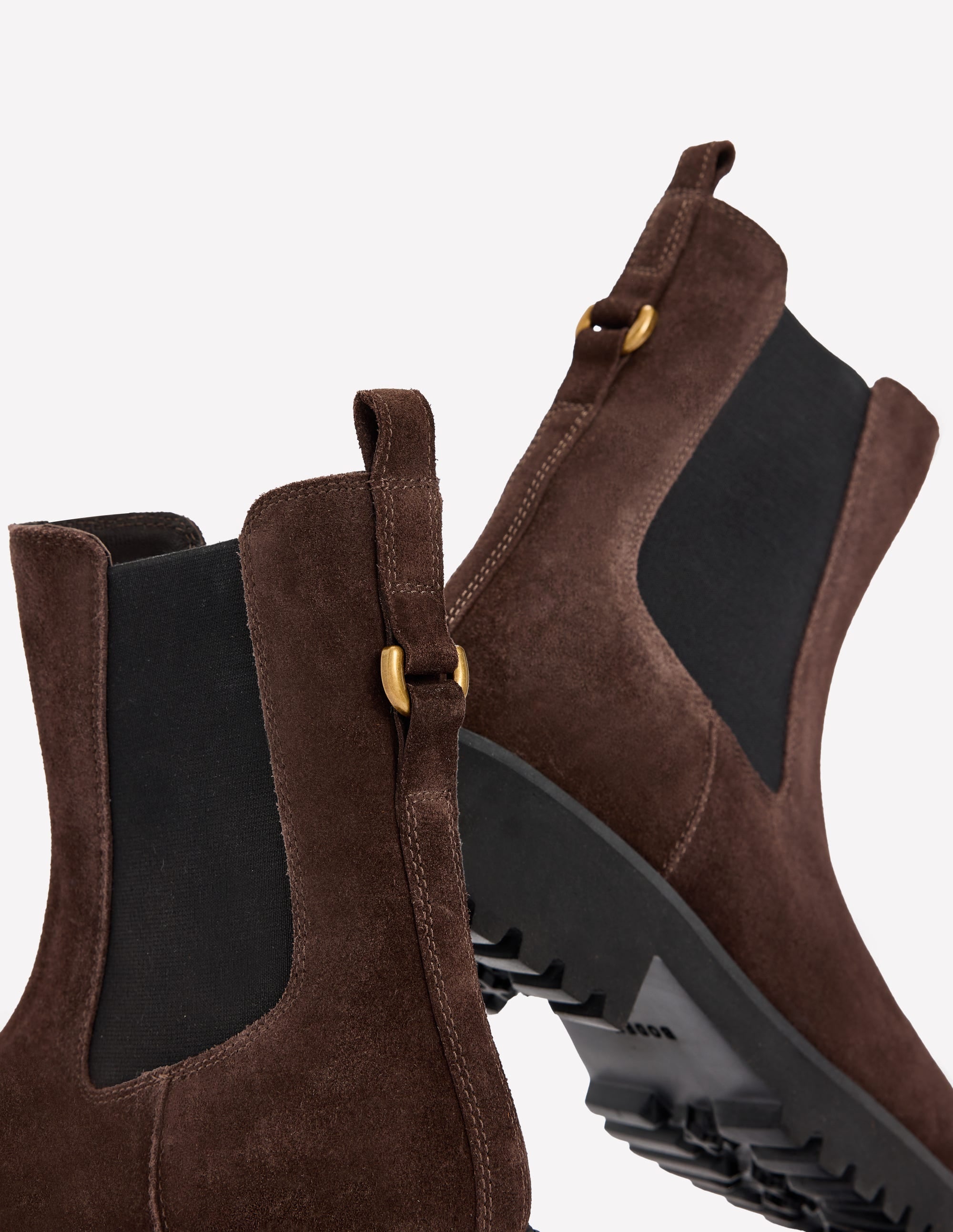 Jessie Chunky Chelsea Boots-Chocolate - Image 4