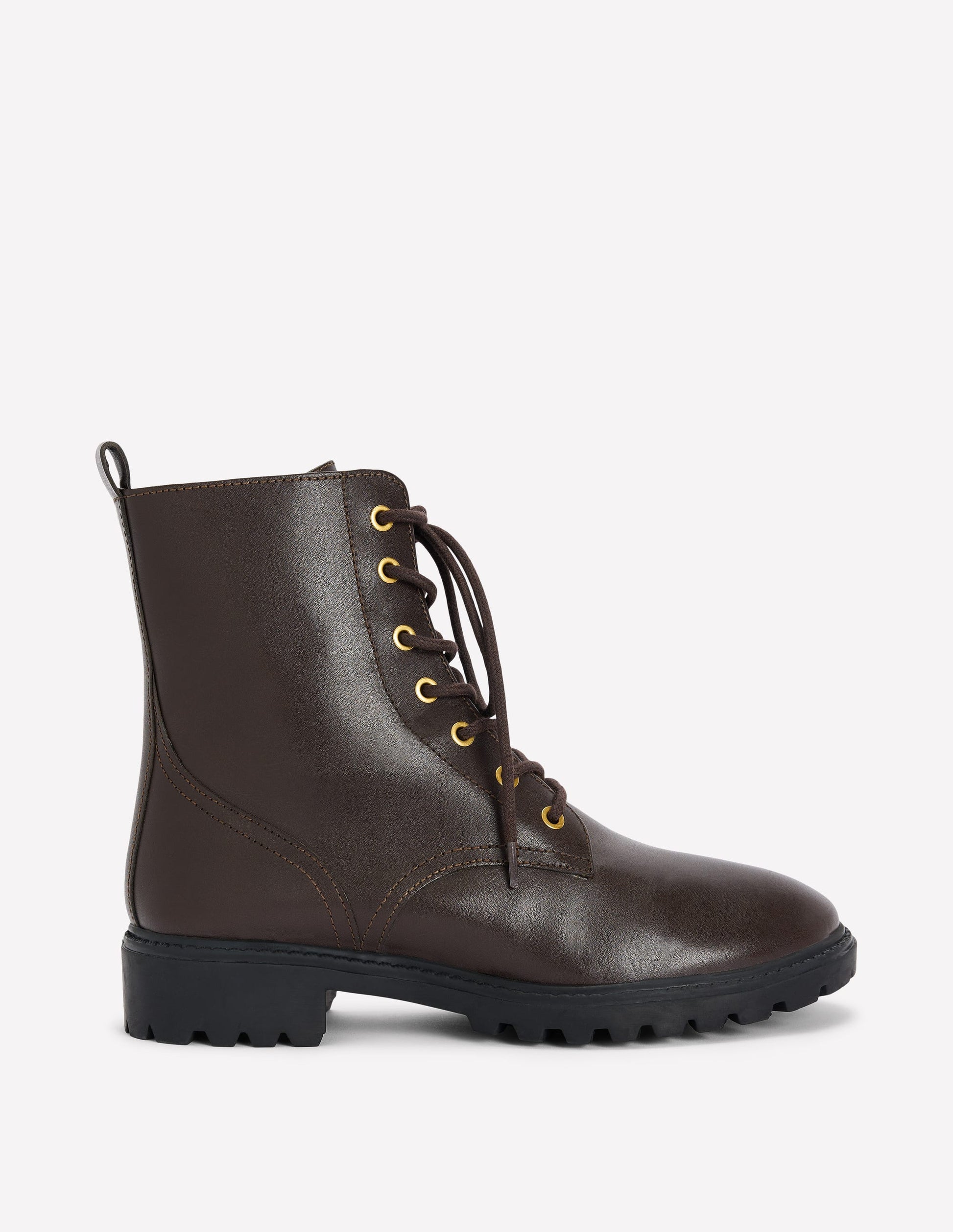 Alex Lace Up Ankle Boots-Chocolate-1
