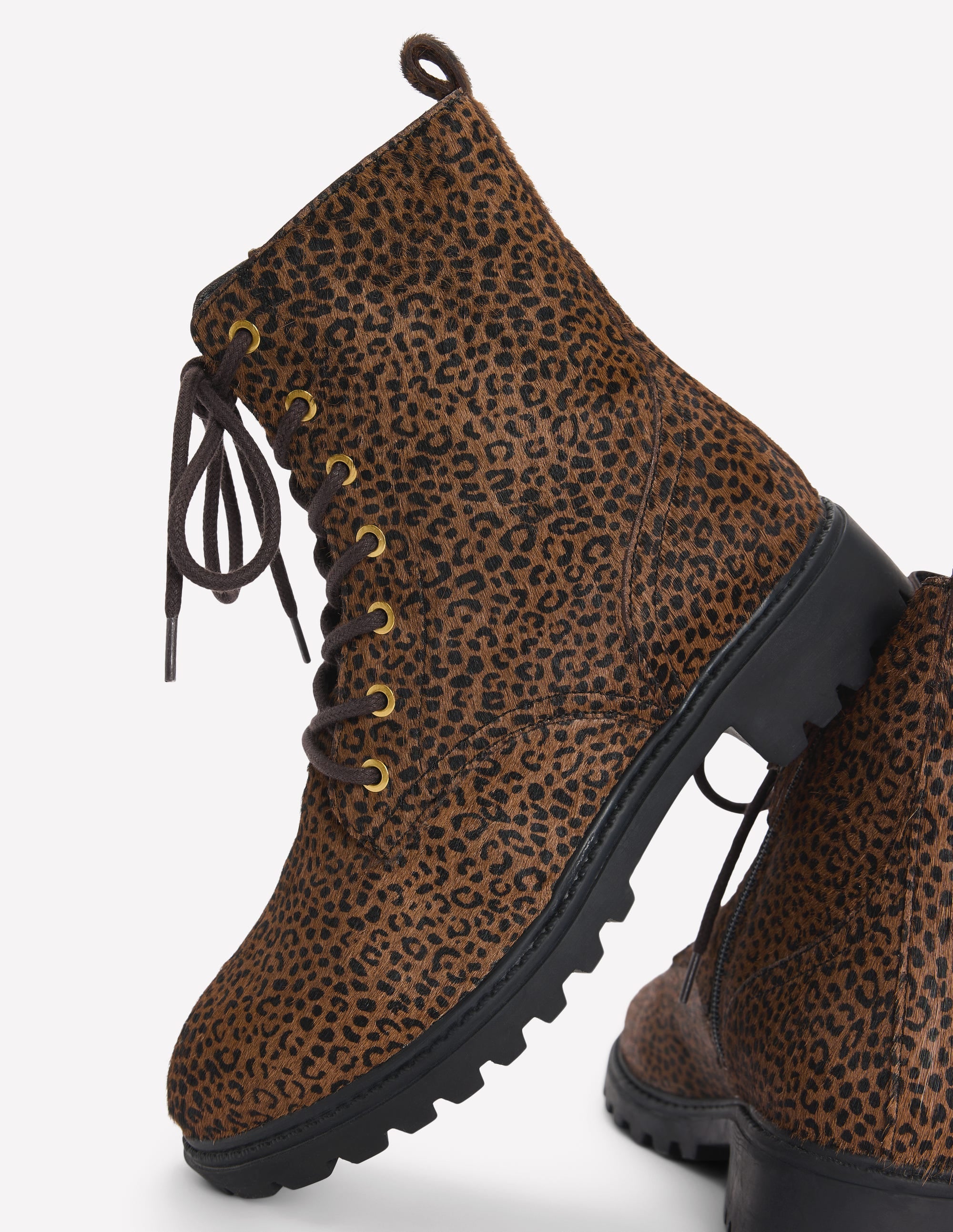 Alex Lace Up Ankle Boots-Mini Leopard - Image 4