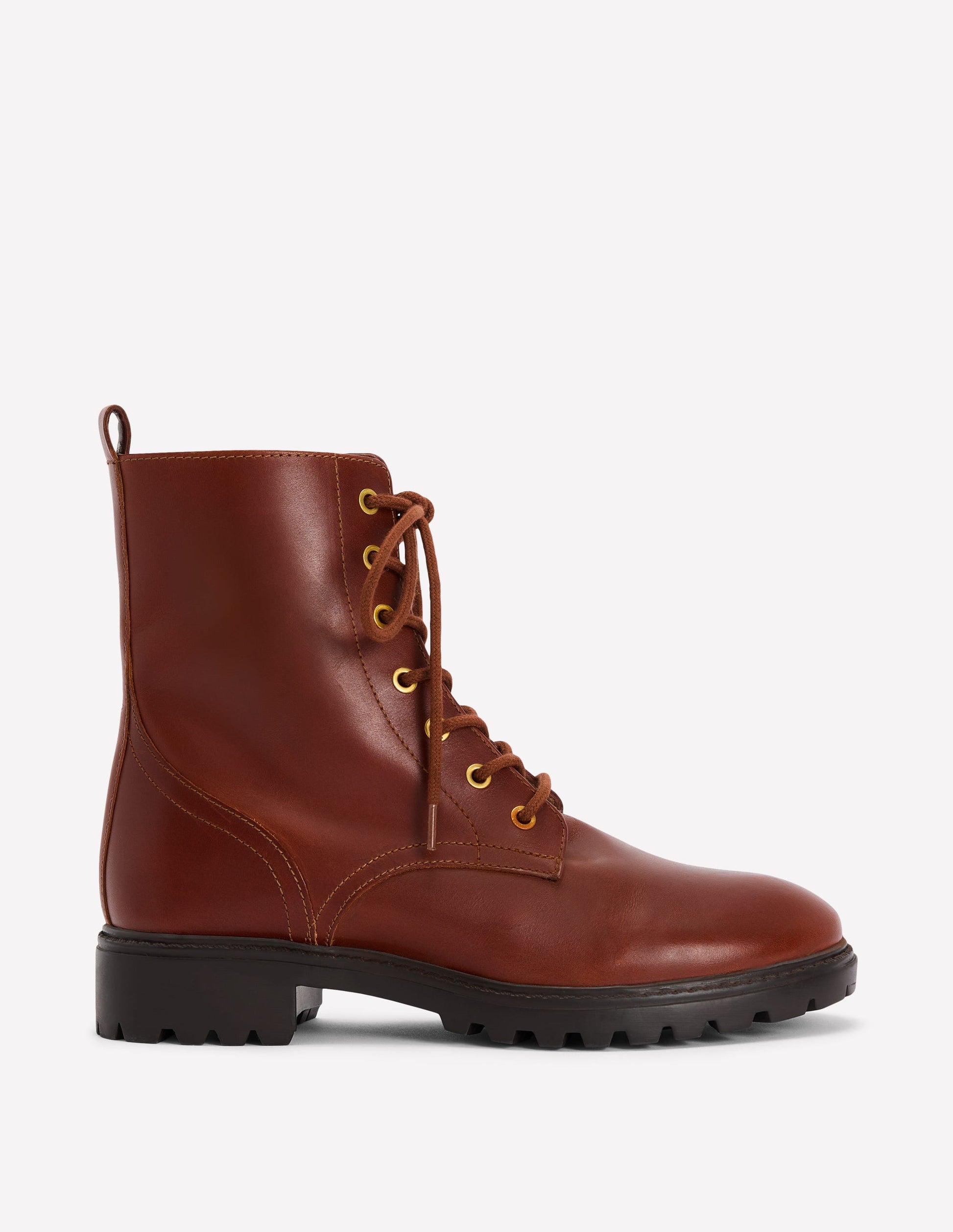 Alex Lace Up Ankle Boots-Tan-1