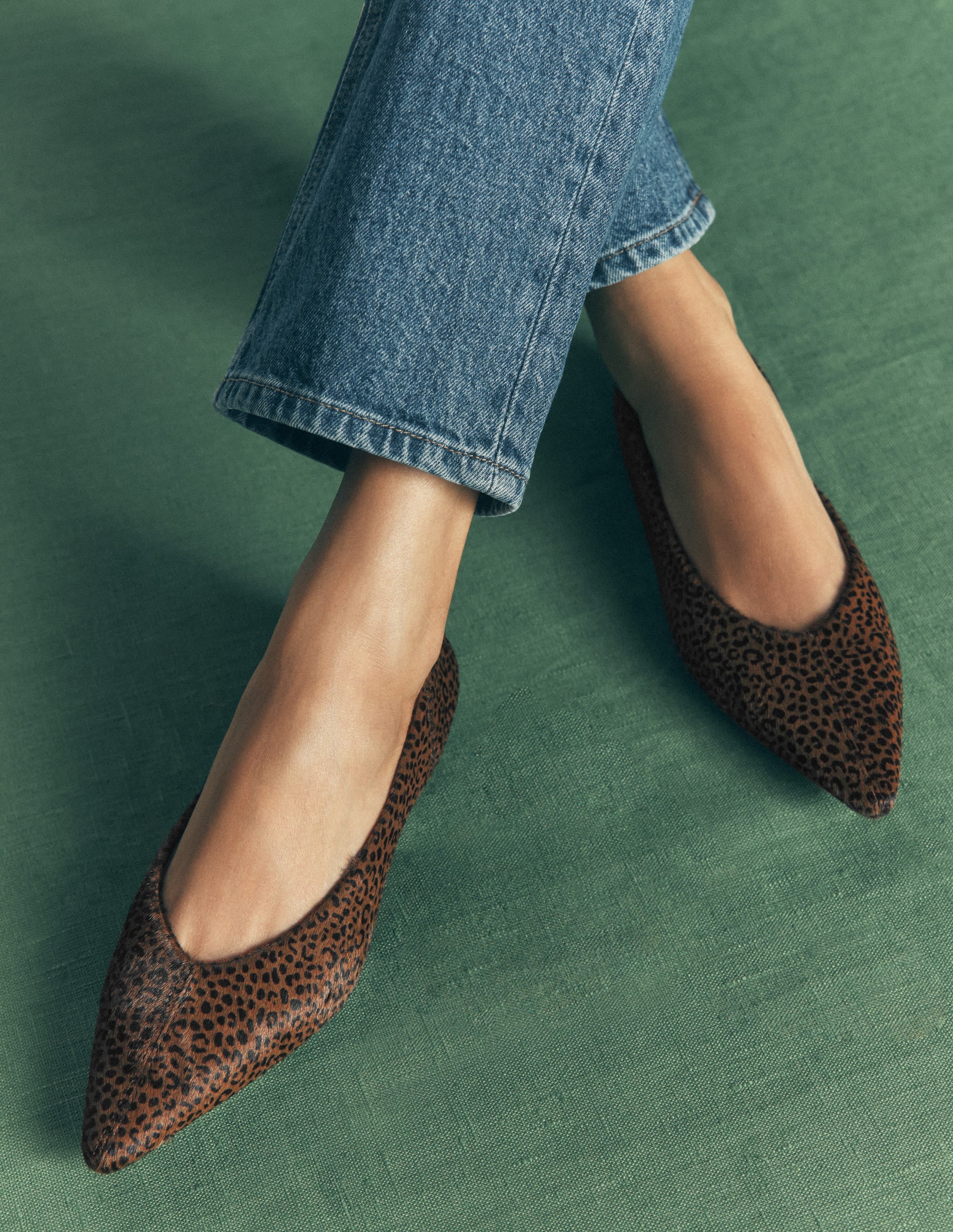 Nigella Pointed Toe Flats-Mini Leopard - Image 2