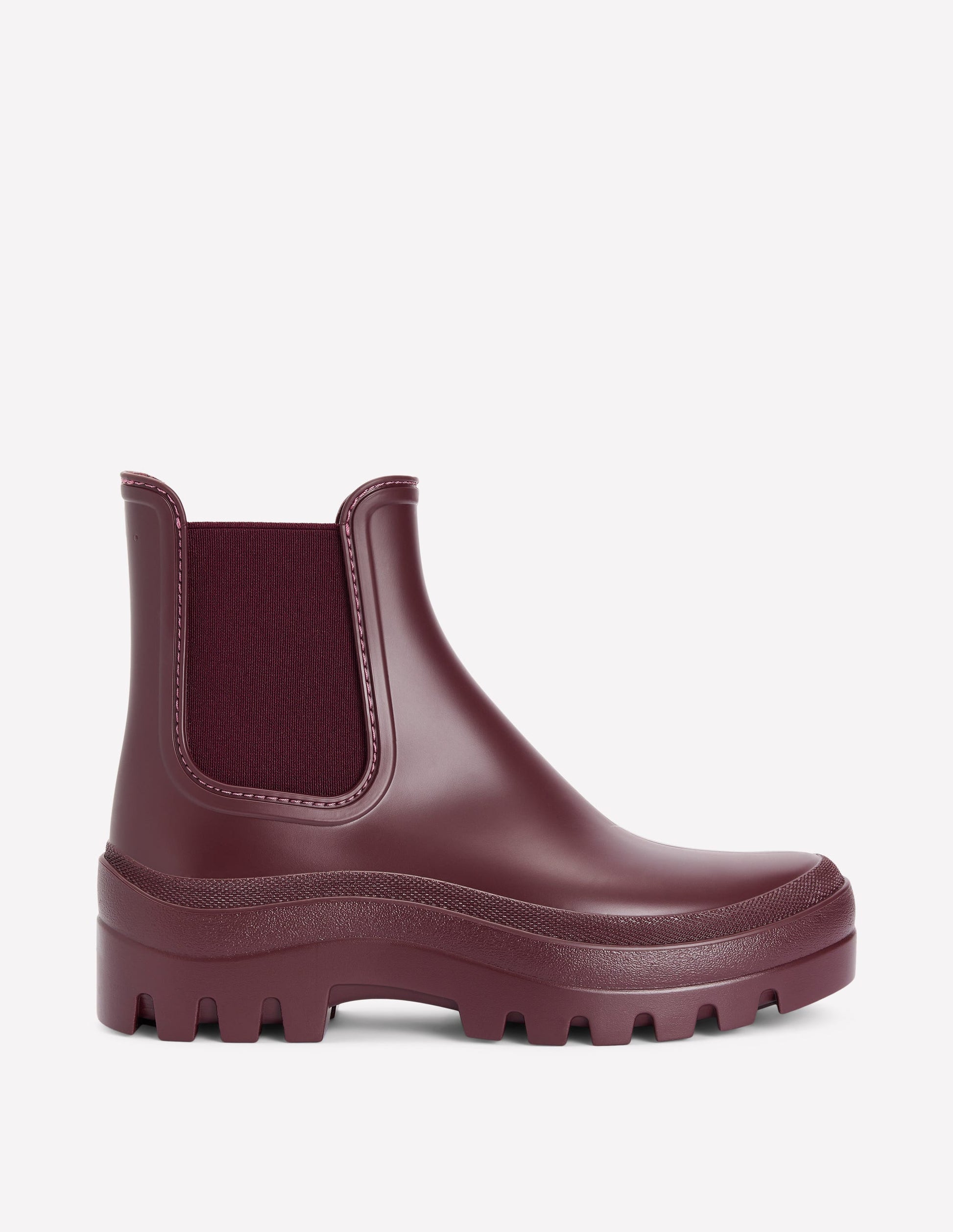Chunky Chelsea Wellie Boots-Oxblood-1