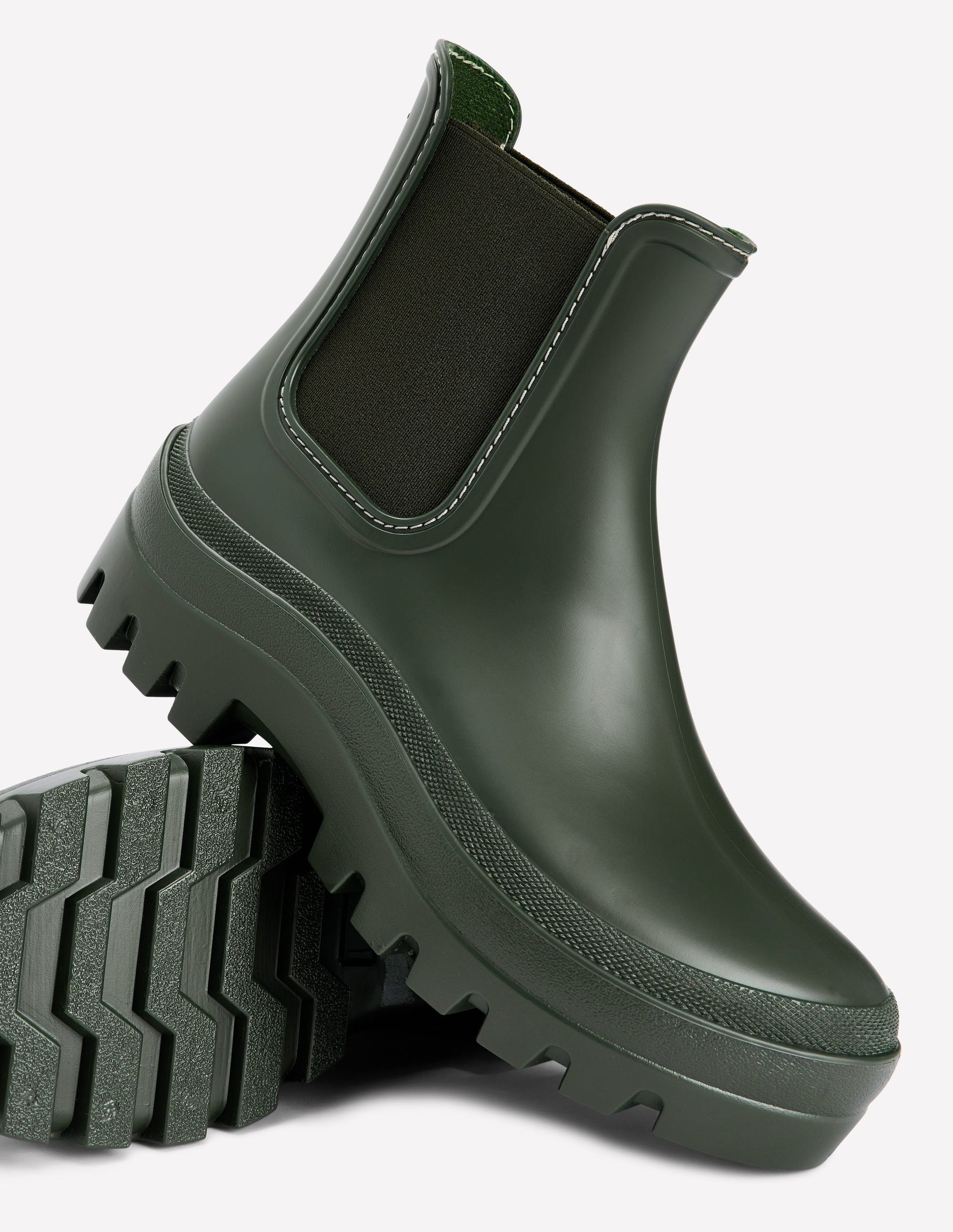 Chunky Chelsea Wellie Boots-Khaki-4