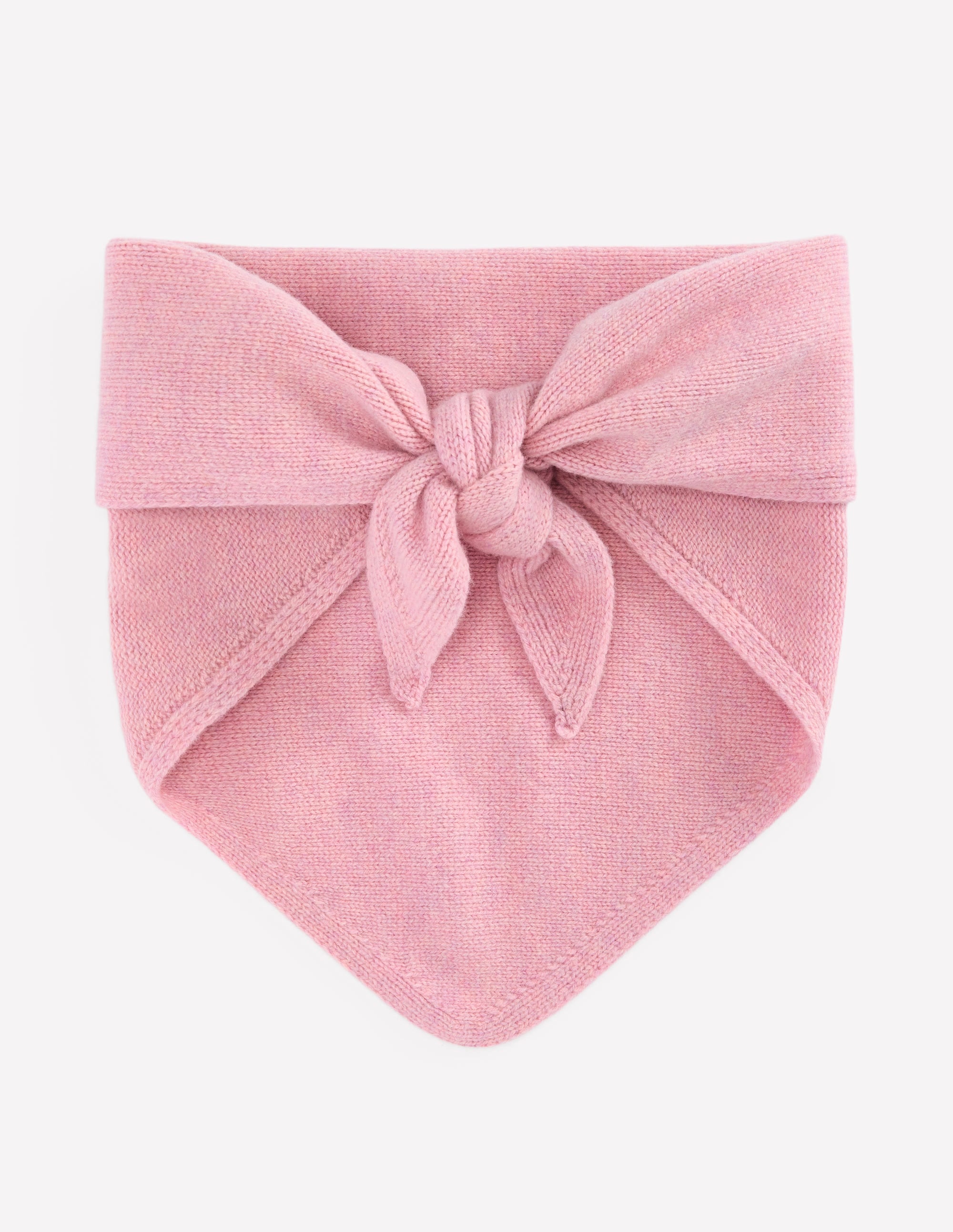 Merino Knitted Neckerchief-Blush Pink - Image 1