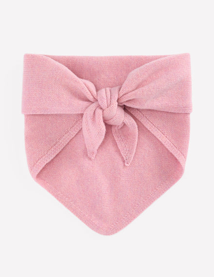 Merino Knitted Neckerchief-Blush Pink