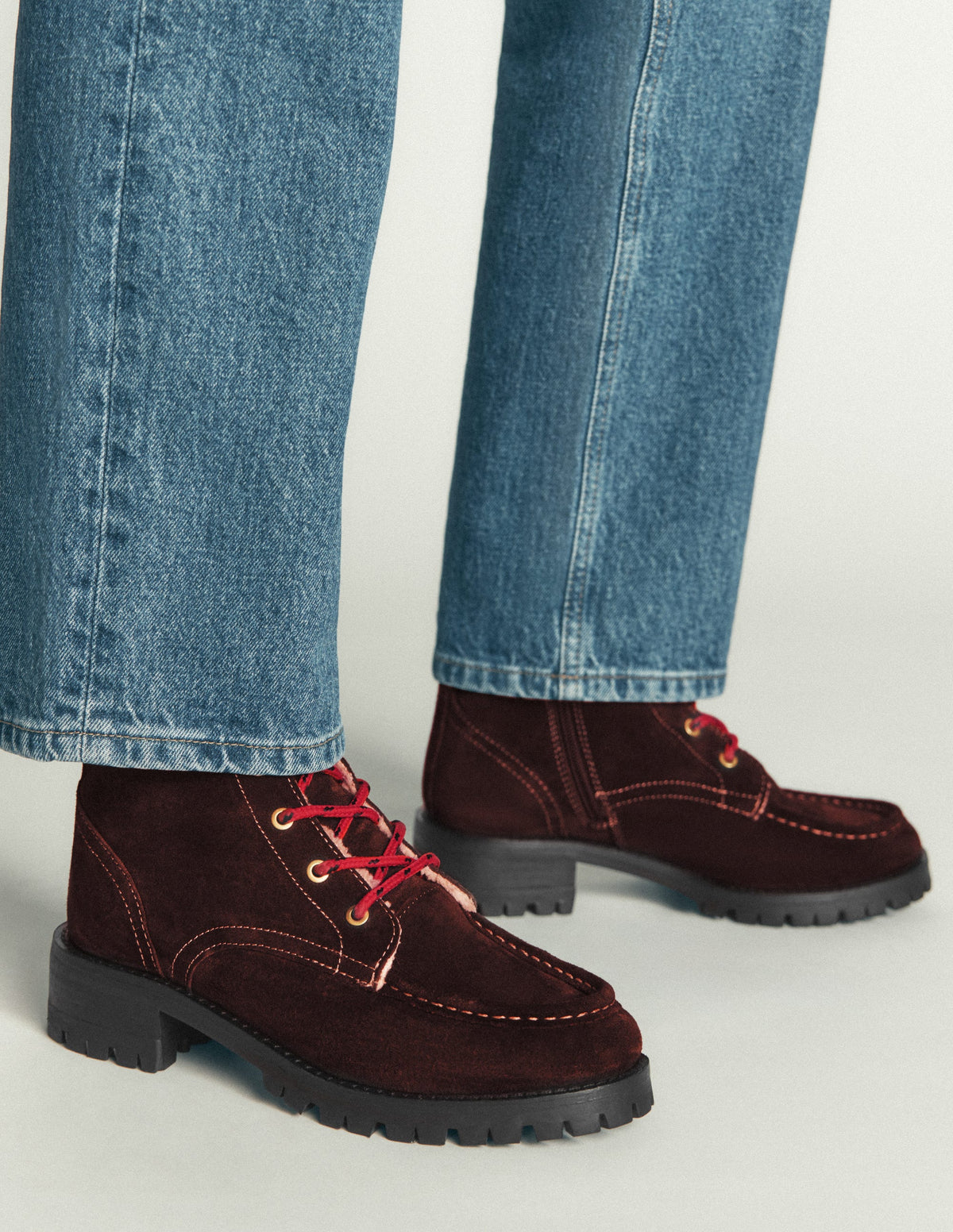 Cosy Lace Up Boots-Bitter Chocolate-2