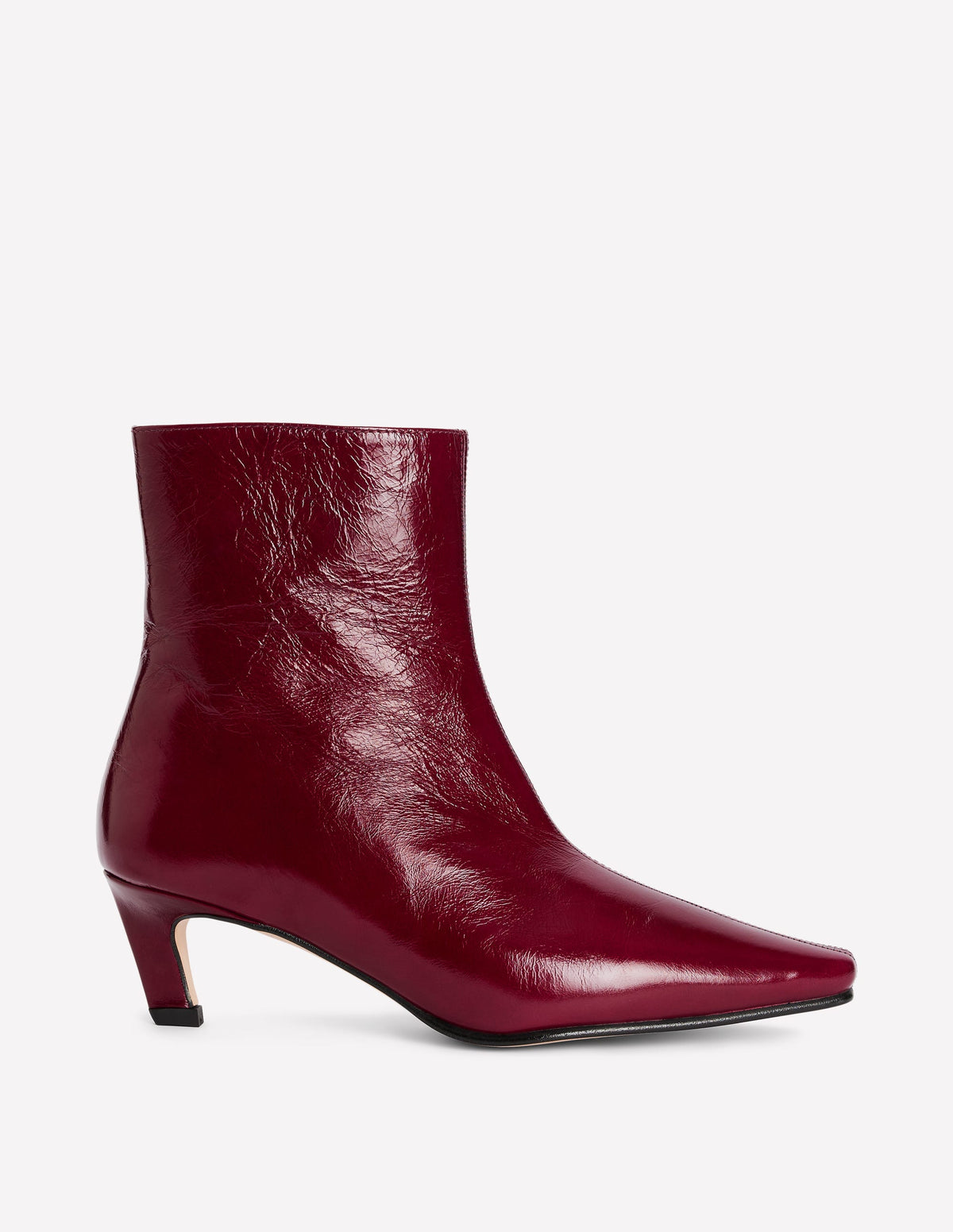 Chisel Toe Ankle Boots-Oxblood-1