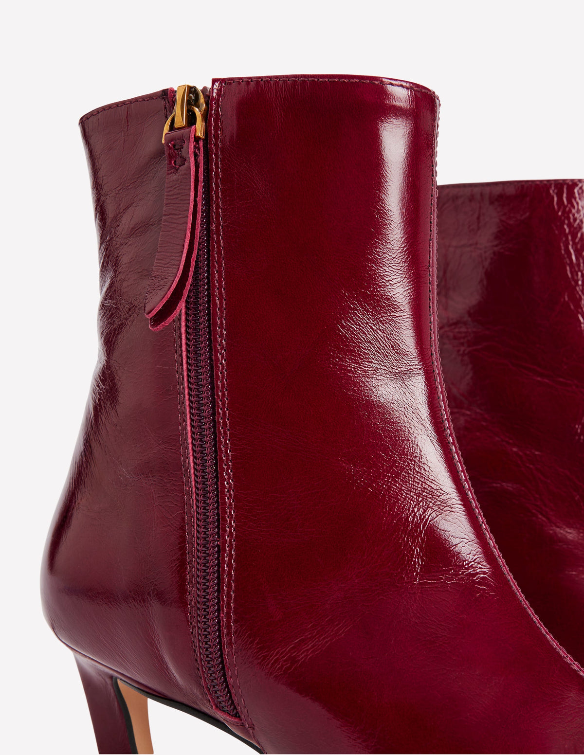 Chisel Toe Ankle Boots-Oxblood - Image 4