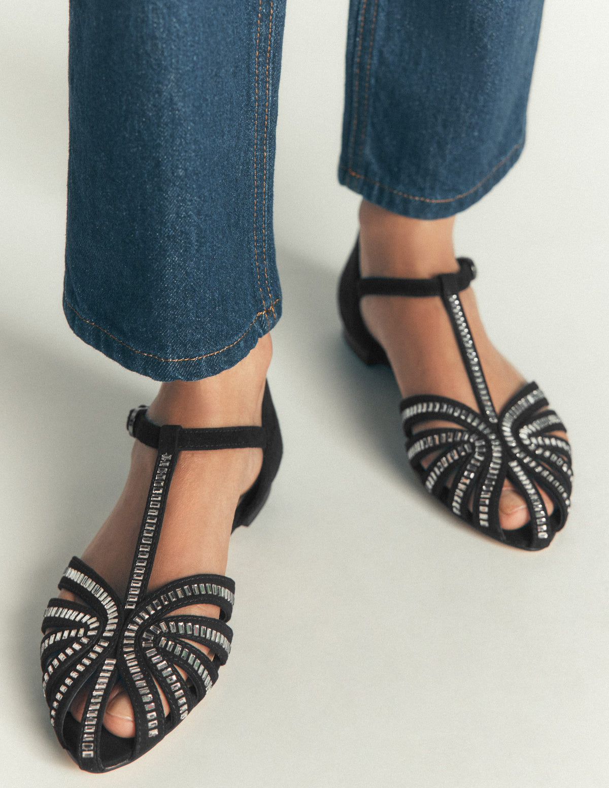 Embellished Cage Flats-Black - Image 3