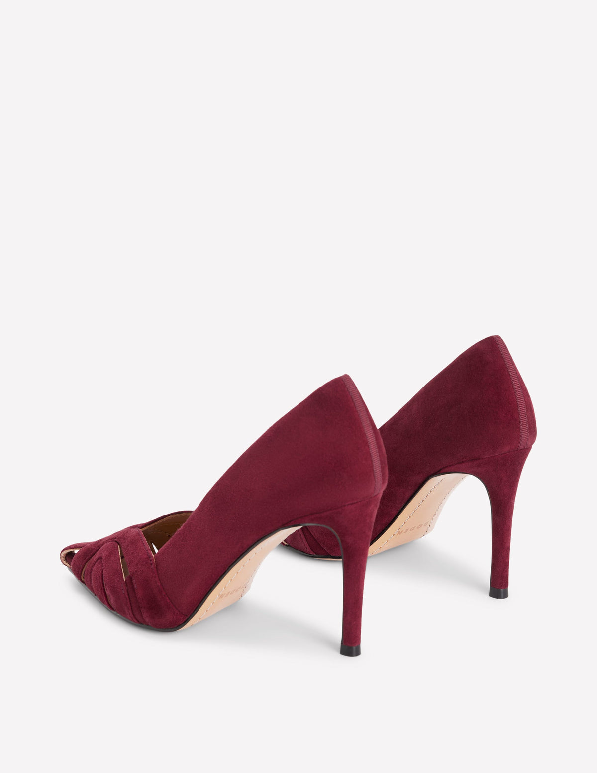 Caged Court Shoes-Deep Burgundy-5