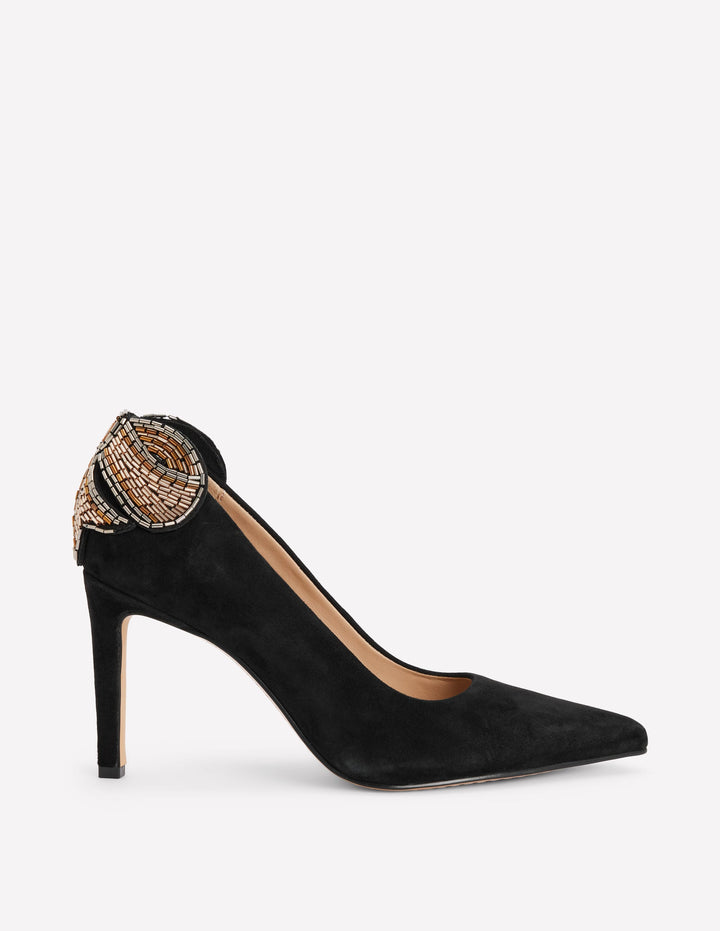 Embellished Court Shoes-Black