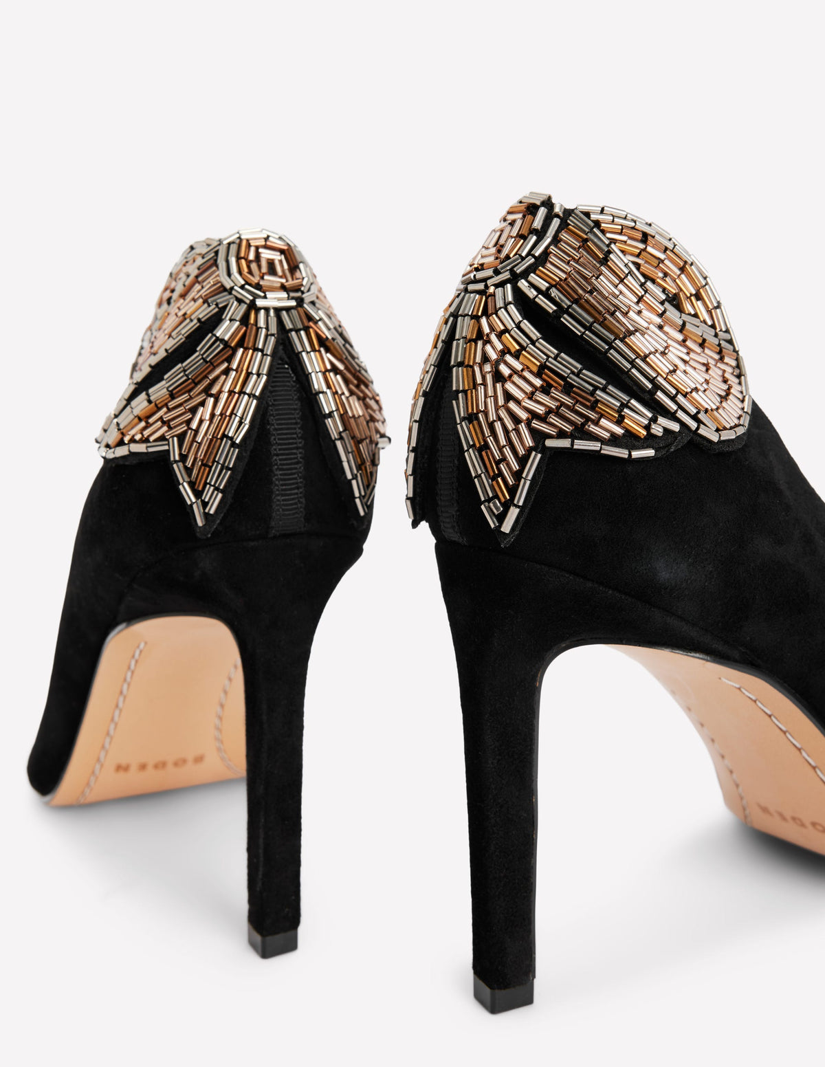 Embellished Court Shoes-Black - Image 4