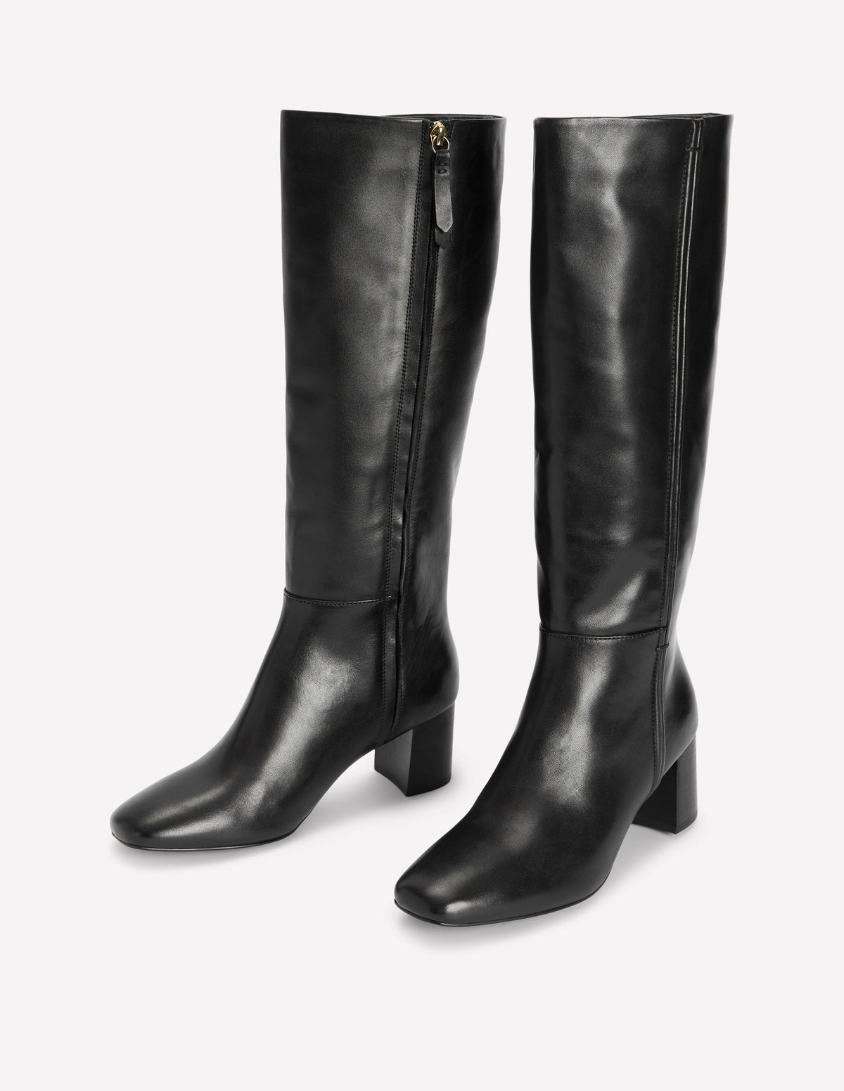 Seam Detail Knee Boots-Black-3