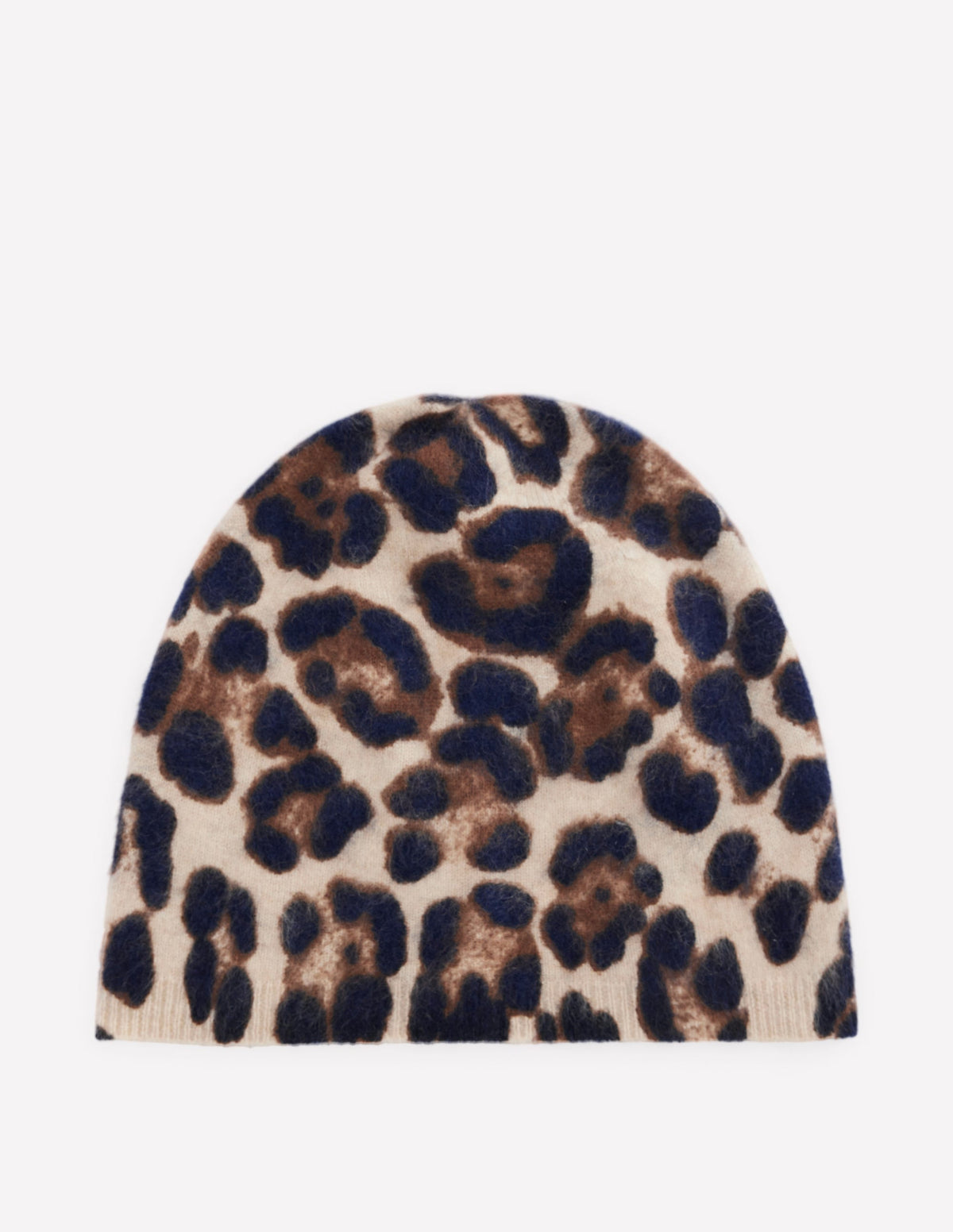 Brushed Cashmere Beanie-Leopard-1