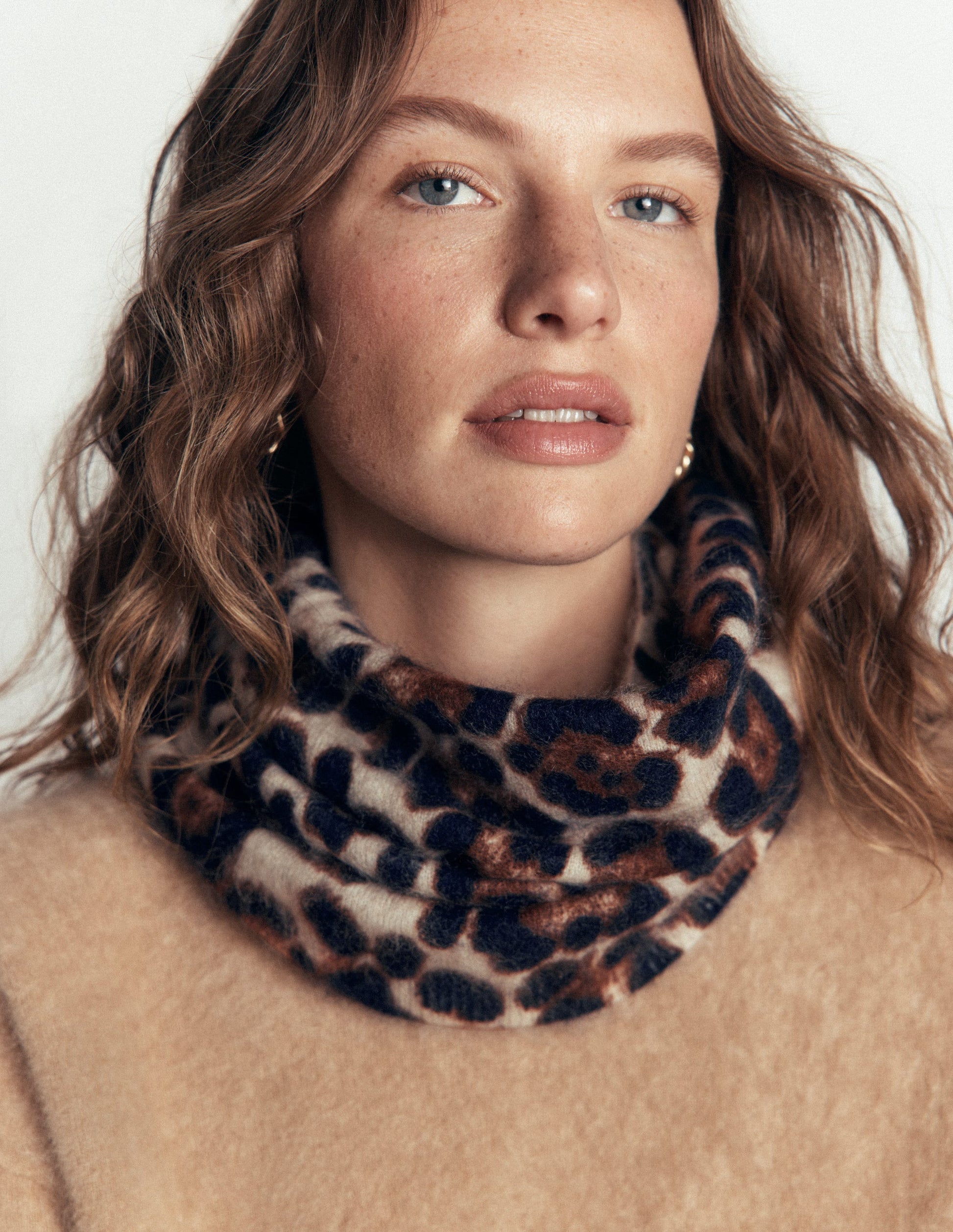 Brushed Cashmere Snood-Leopard-2
