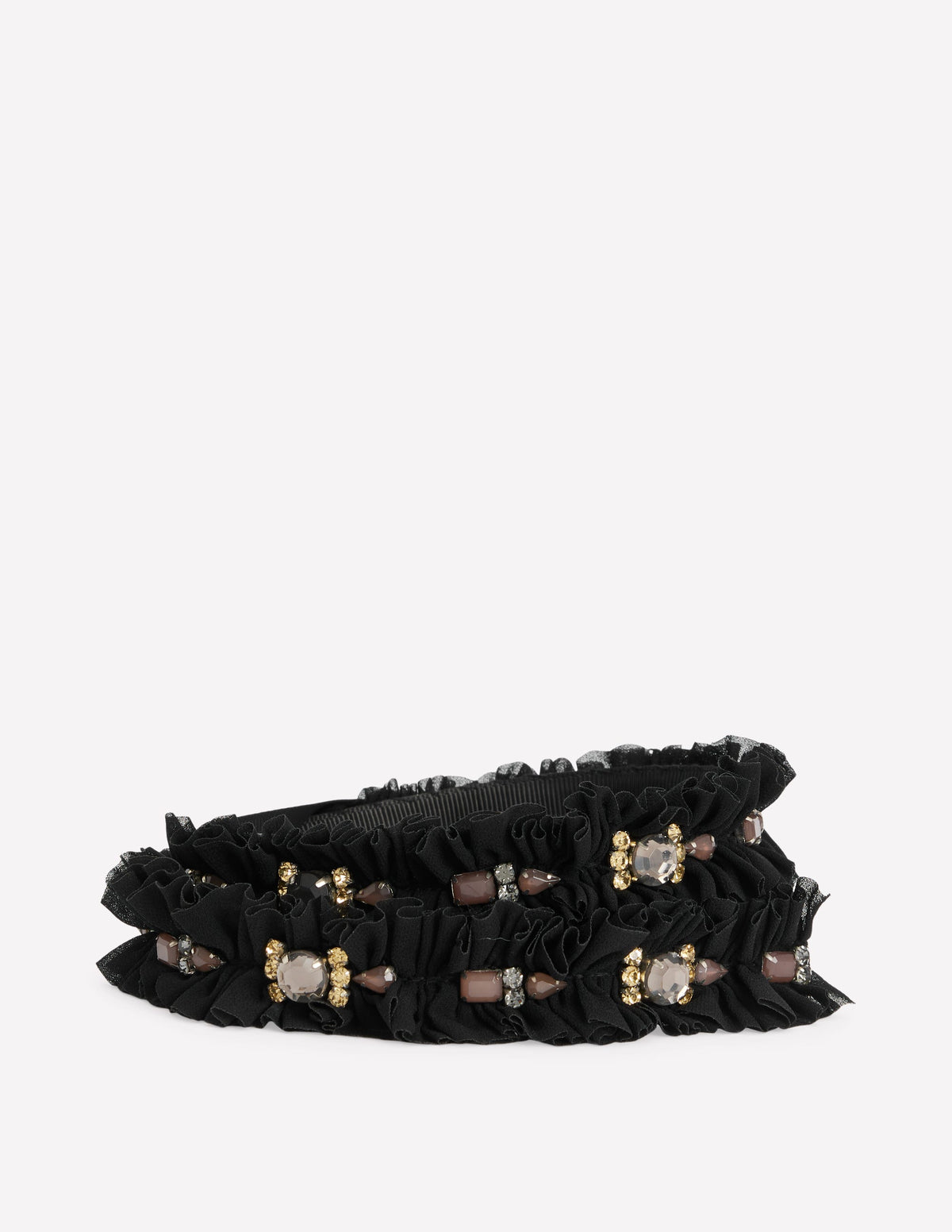 Embellished Tie Belt-Black - Image 1