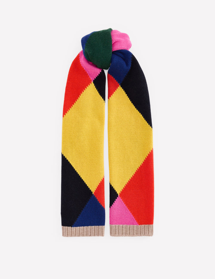 Knit Scarf-Multi Argyle